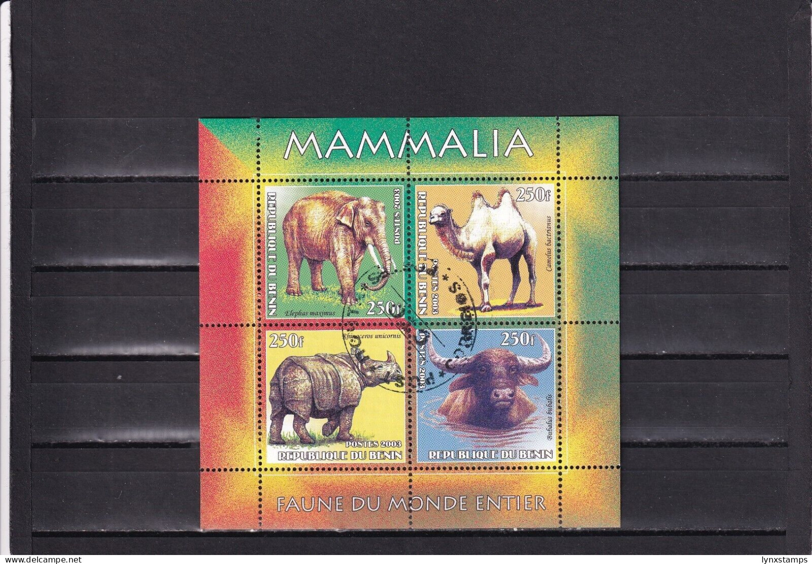 SA03 Benin 2003 Mammals Used Minisheet - Benin – Dahomey (1960-...)