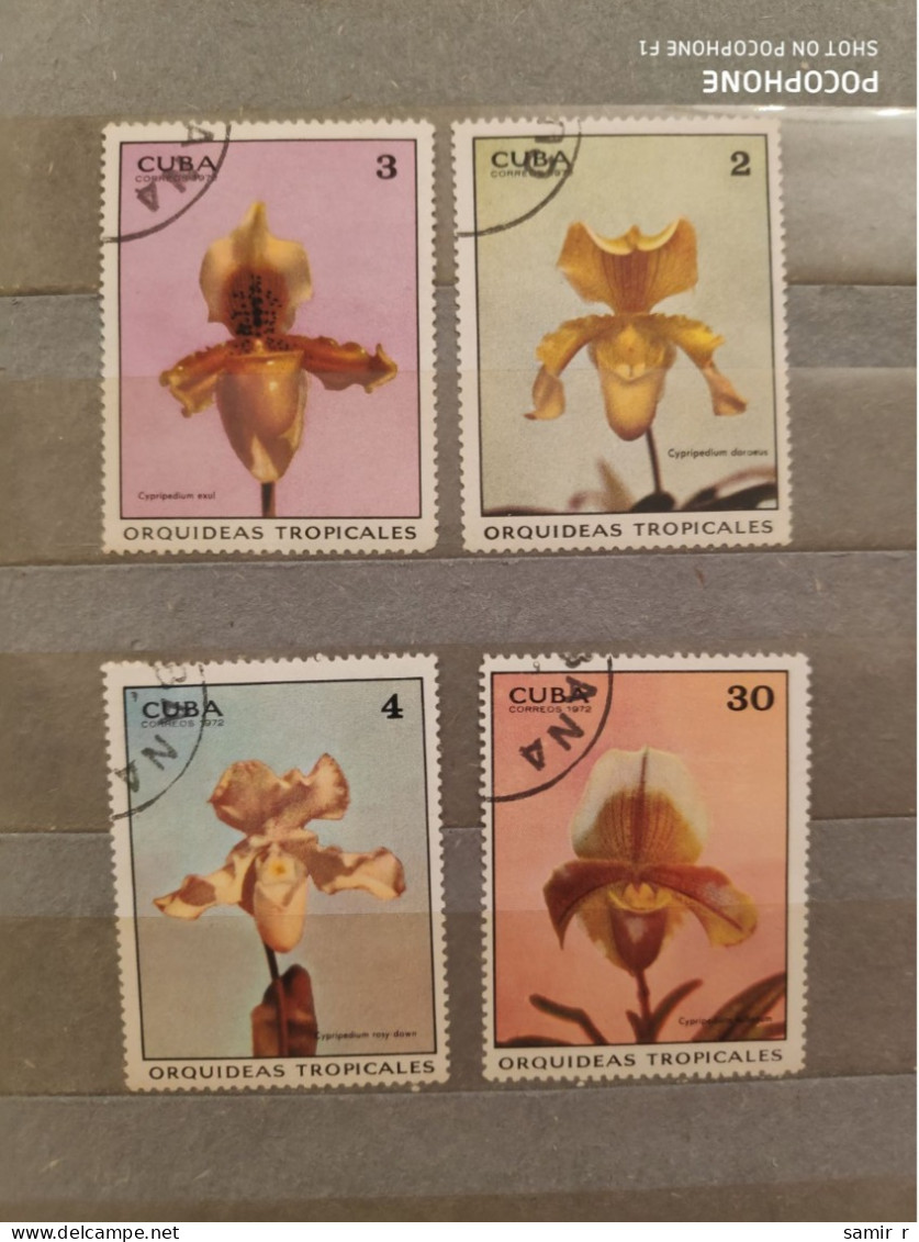 1972	Cuba	Flowers (F85) - Used Stamps