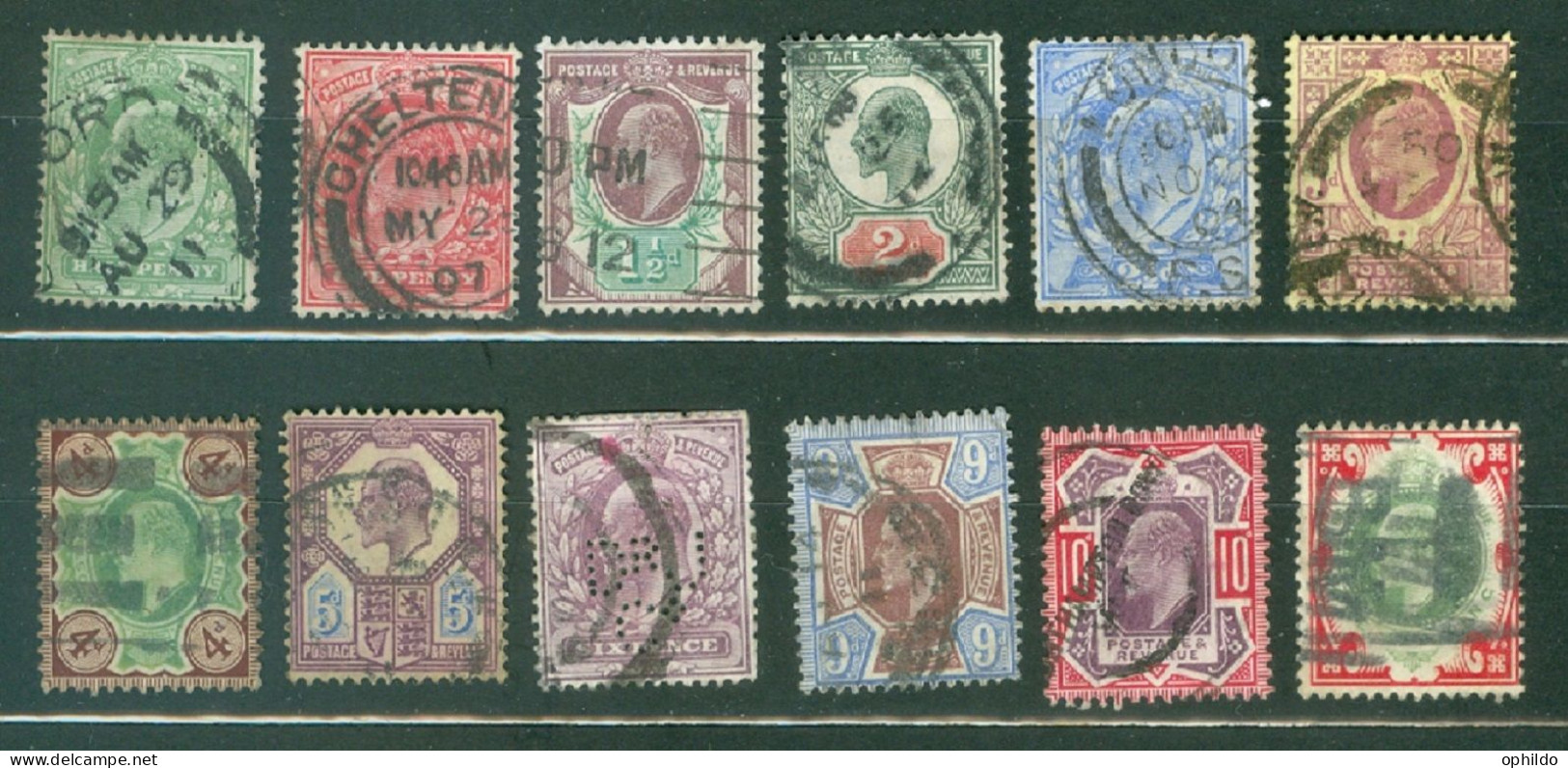 Grande Bretagne   Yvert  106/117  Ob   TB  Et B/TB   - Used Stamps