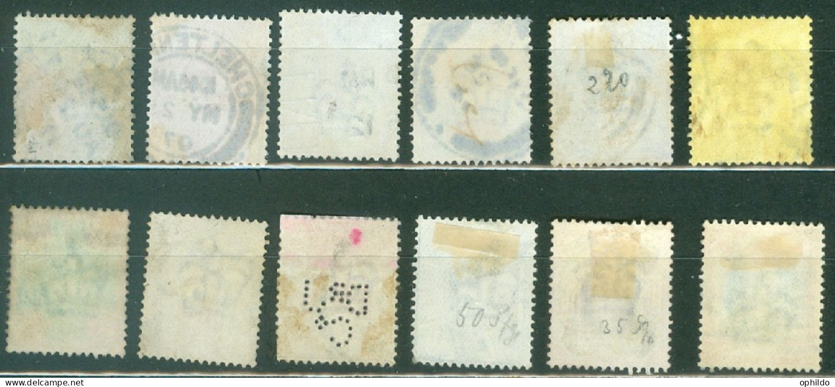 Grande Bretagne   Yvert  106/117  Ob   TB  Et B/TB   - Used Stamps