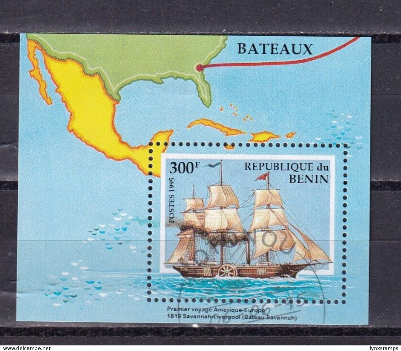 SA03 Benin 1995 Ships Minisheet Used - Ships