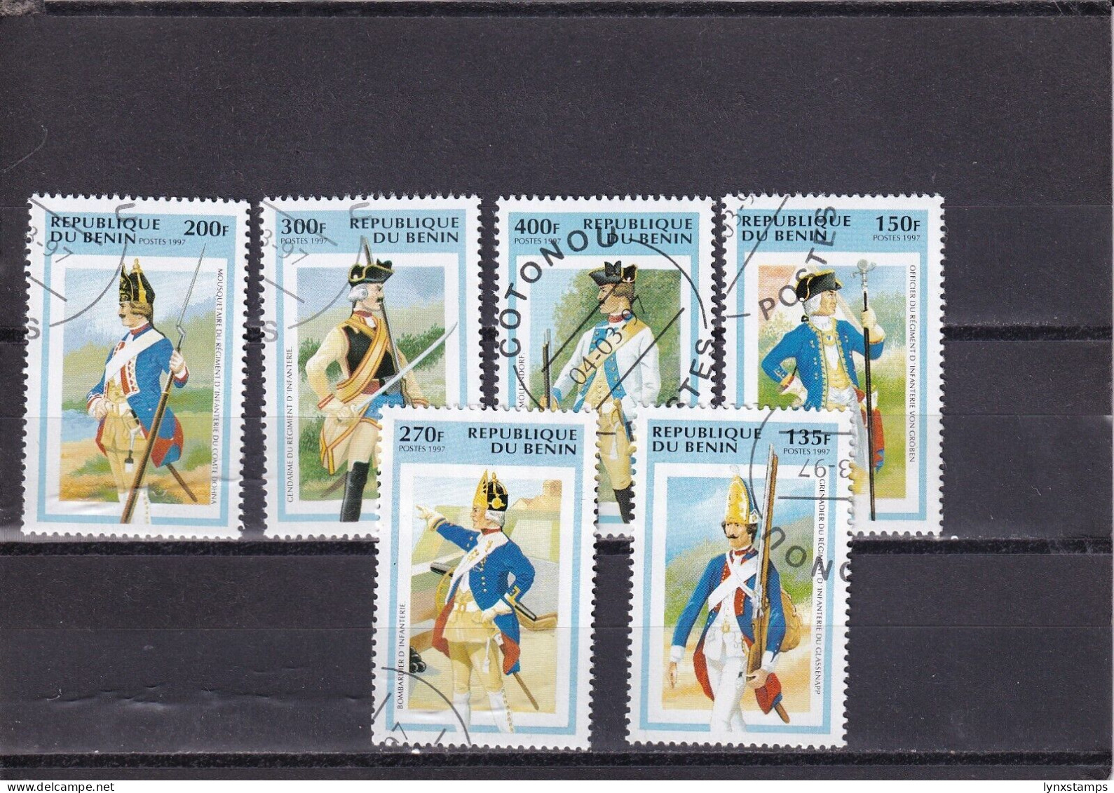 SA03 Benin 1997 Military Uniforms Used Stamps - Benin – Dahomey (1960-...)
