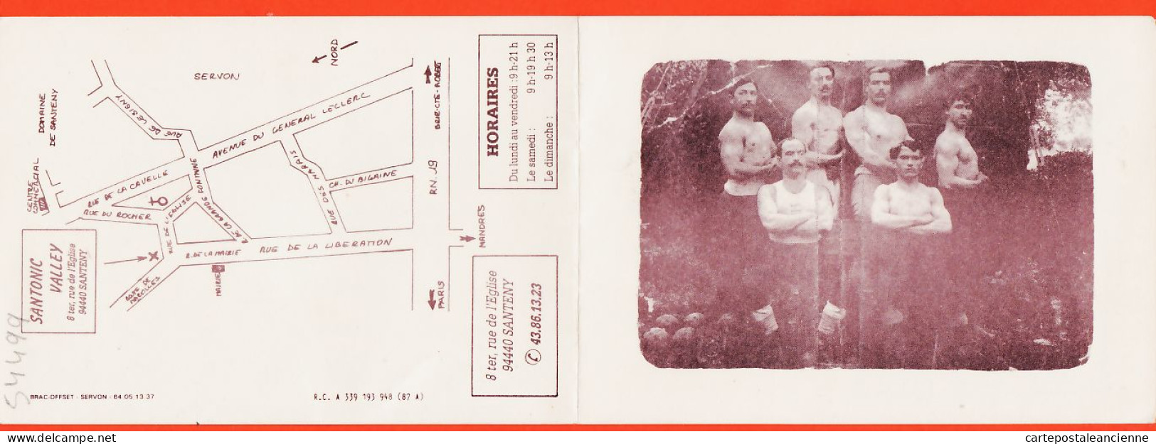 04970 / Rare SANTENY (94) MUSCULATION Club Mise Forme SANTONIC VALLEY 23-04-1988 Soirée Fondation Daniel BALAVOINE  - Santeny