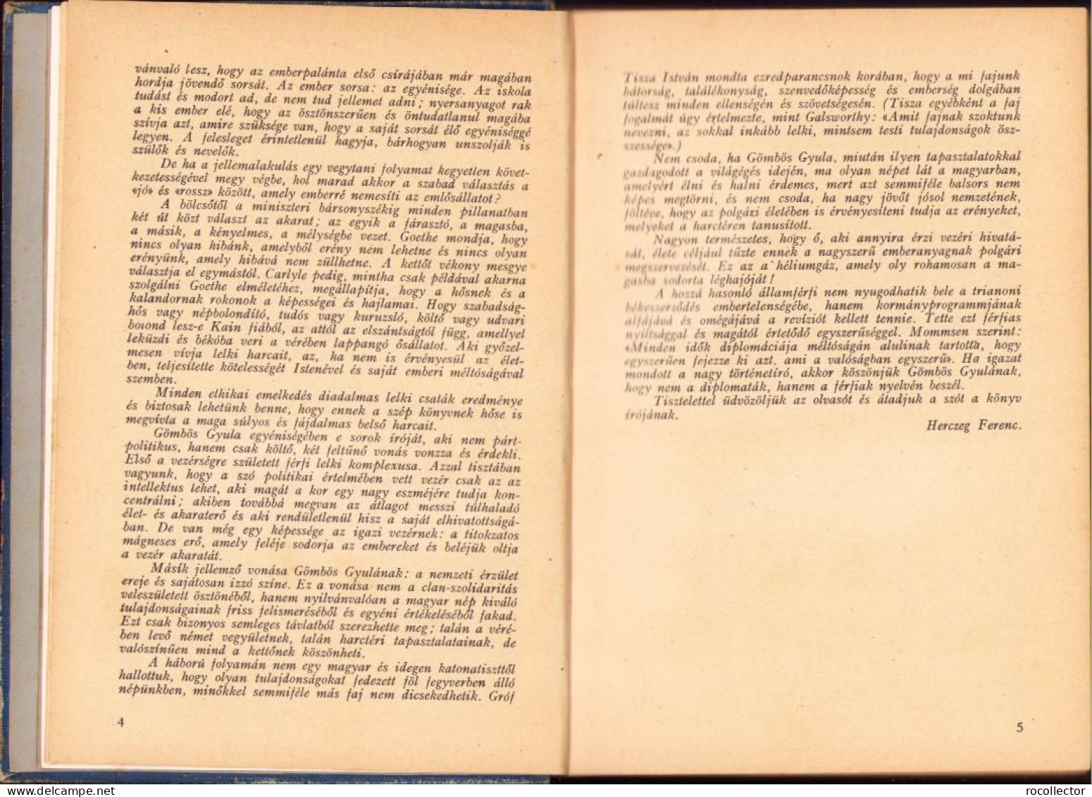 Gömbös Gyula élete és Politikája Irta Révay József, 1934, Budapest C4183N - Livres Anciens