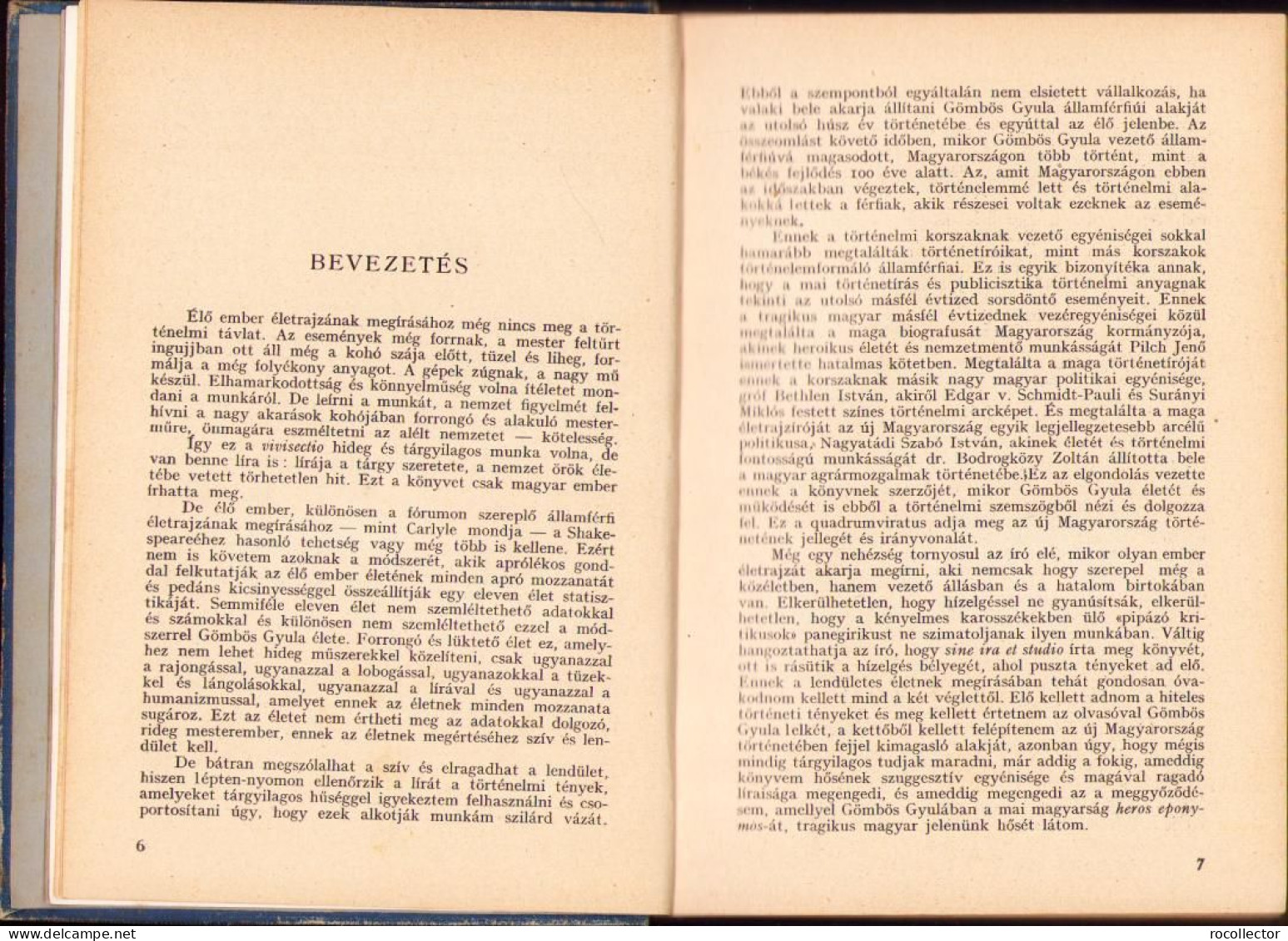 Gömbös Gyula élete és Politikája Irta Révay József, 1934, Budapest C4183N - Livres Anciens