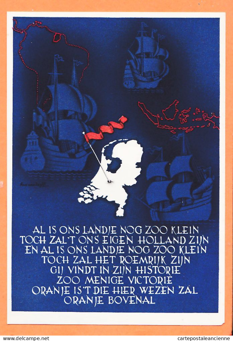 04500 / ⭐ ◉ Nederlandse Propaganda WW2 Bevrijdingskaarte ANS Van ZEYST (6) Patriotique Neerlandais WEES Ut 42-1 - Guerre 1939-45