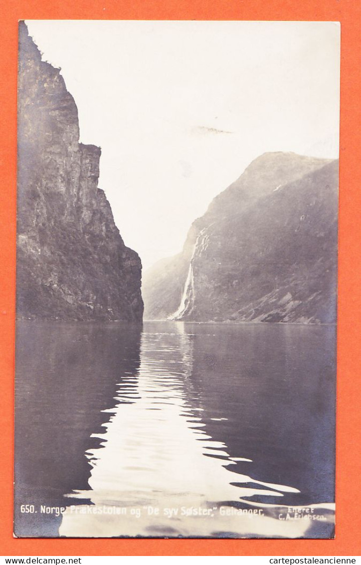 04624 / Norwegen GEIRANGER Praekestolen Prækestolen Og De Syv SOSTER Søster Fjord 1920s ENERET C.A ERICHSEN 650 - Norvège