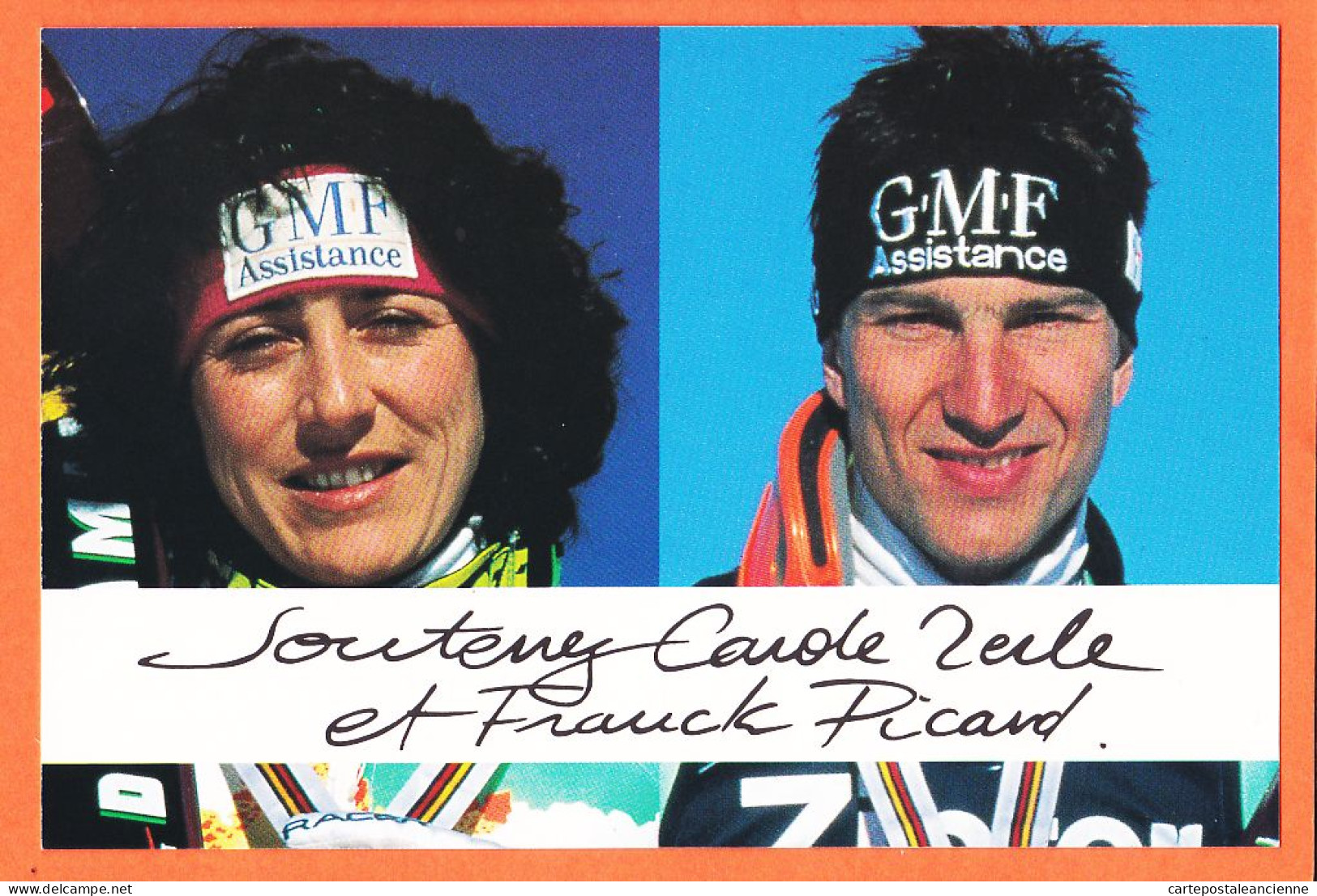 04788 / Carole MERLE Et Franck PICCARD Equipe Française Ski ALBERTVILLE 1992 Cppub GO SPORT DYNAMIC G.M.F - Wintersport