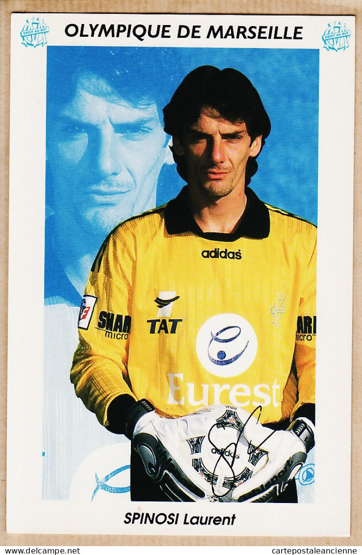 04747 / OM 1996-97 Laurent SPINOSI Gardien De But Marseillais OLYMPIQUE De MARSEILLE Eurest Adidas TAT  - Fussball