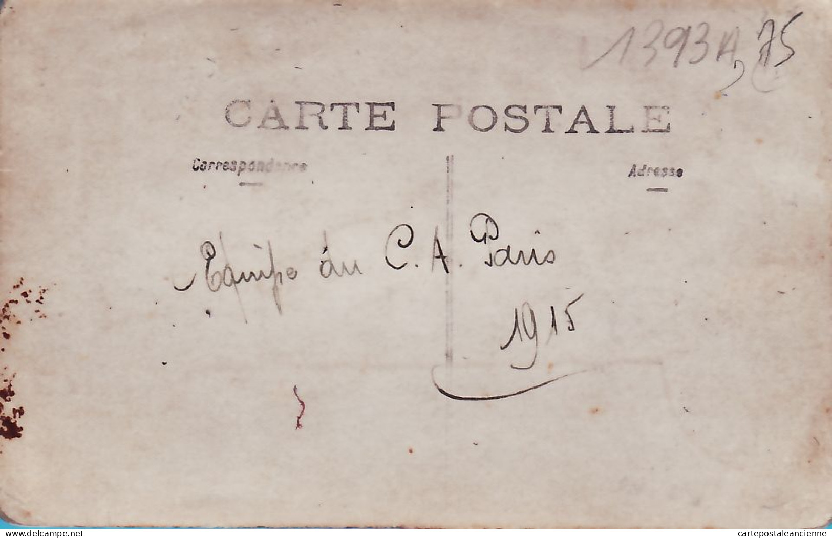 04744 / ⭐ ◉ ♥️ Peu Commun Carte-Photo Foot EQUIPE Du Cercle Athlétique PARIS 1915  C.A.P C.A 11 Footballeurs - Calcio