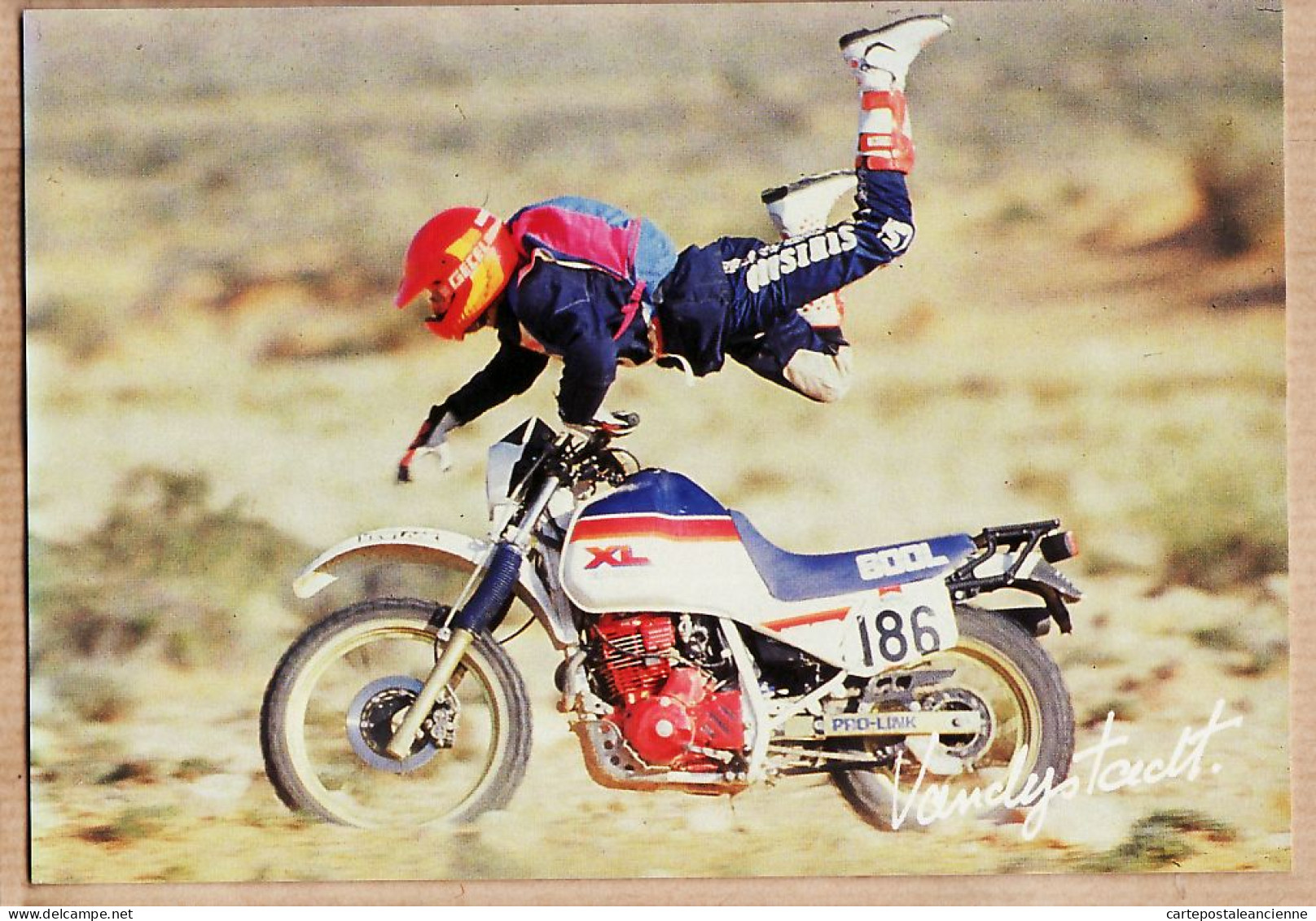 04784 / Raid Paris Dakar ? MOTO VOLTIGE HONDA 600 XL N°186 Photo Jean Pierre GALTIER The Best Of VANDYSTADT N°29 N - Moto Sport