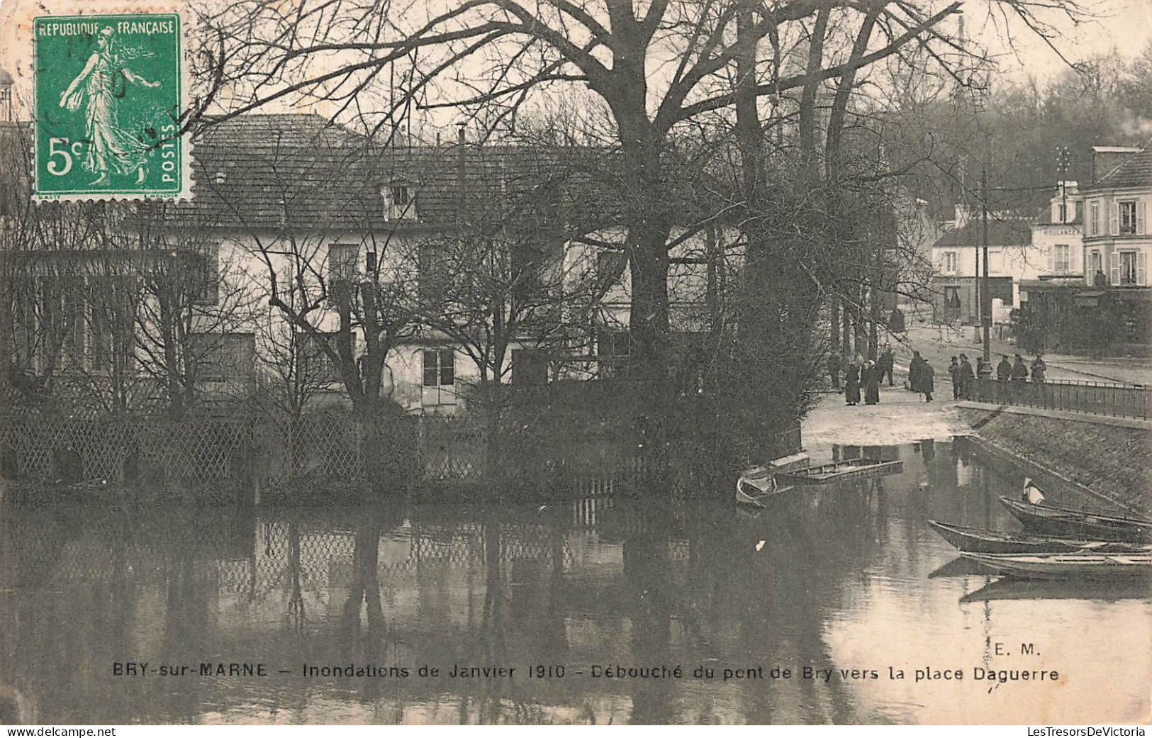 FRANCE - Bry Sur Marne - Inondations De Janvier 1910 - Débouché Du Pont De Bry Vers La Place - Carte Postale Ancienne - Bry Sur Marne