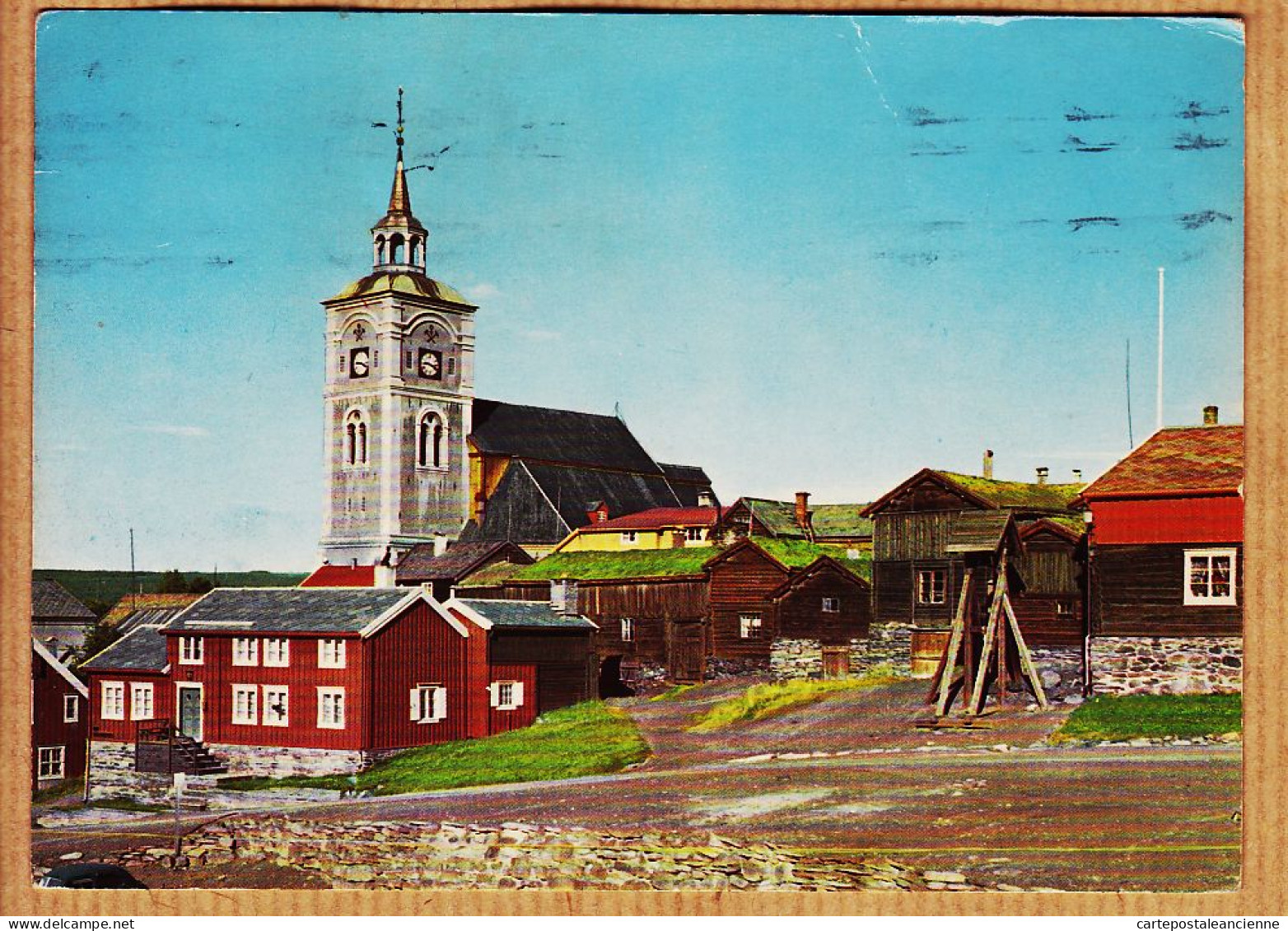 04640 / Norge ROROS Gammel Bebyggelse Ved Kirchen- Fine 17 Th Century Buildings Near Church BERGEN 1970 Norway Norvège - Noorwegen