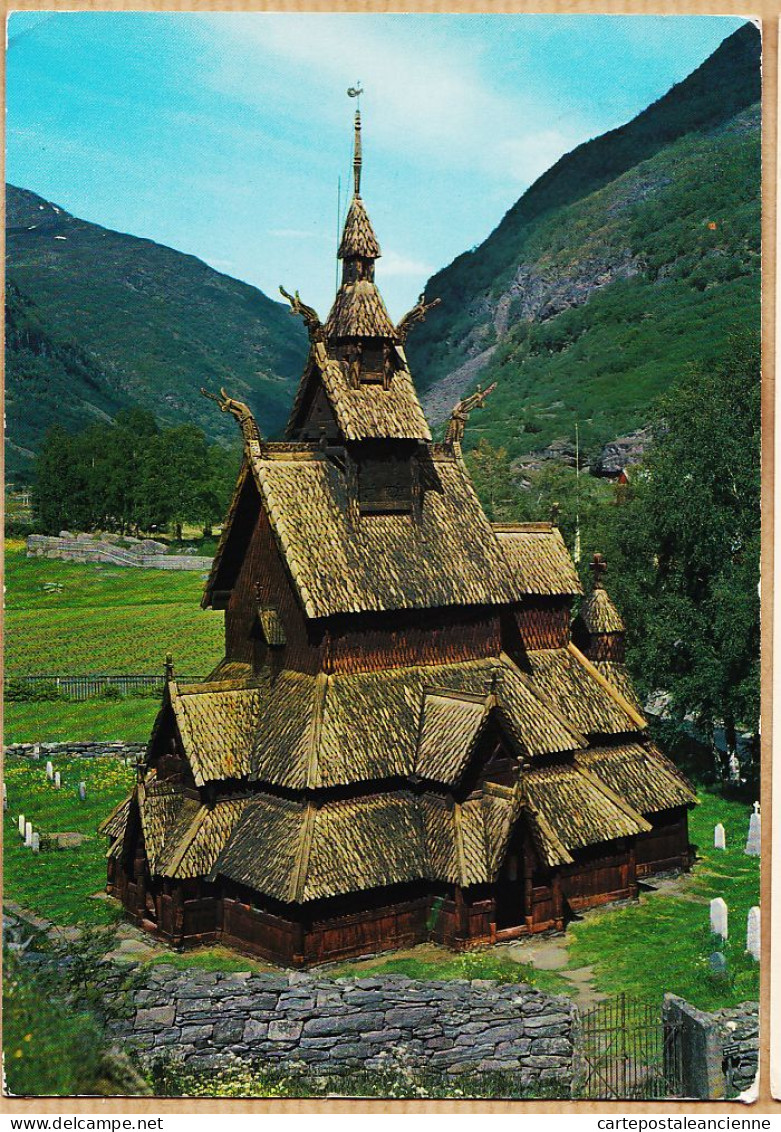 04646 / Norge SOGN Borgund Stavkirke 1150 Stave Church Foto NORMANN OSLO 1976  - Norvège