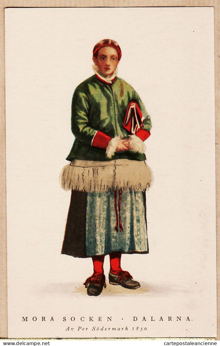 04598 / Svenska Folkdräkter MORA SOCKEN DALARNA Av Per Södermark 1850 Suède Costume Régional Folkorique Sweden Svensk  - Schweden