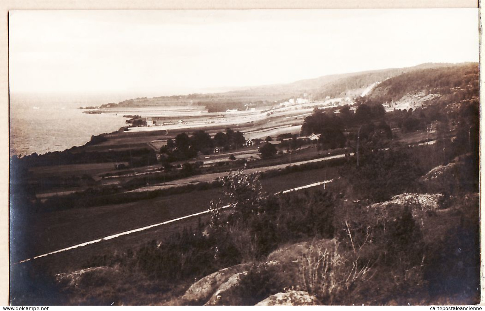 04594 / Sweden  Zweden Décembre 1927 Batic Sea Carte-Photo D'une Province Du Midi De La SUEDE Cote Mer Baltique - Schweden