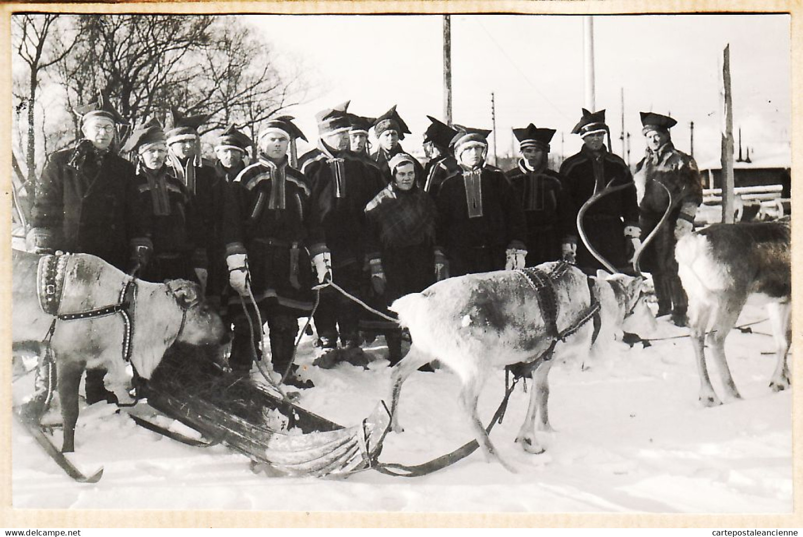 04708 / ⭐ ◉ ♥️ Rare N°1/50-Ethnic LAPONIE Finland 1934 Fotok. Kortcentralen KORTTIKESKUS Lappland Traineau Rennes SUOMI  - Finland