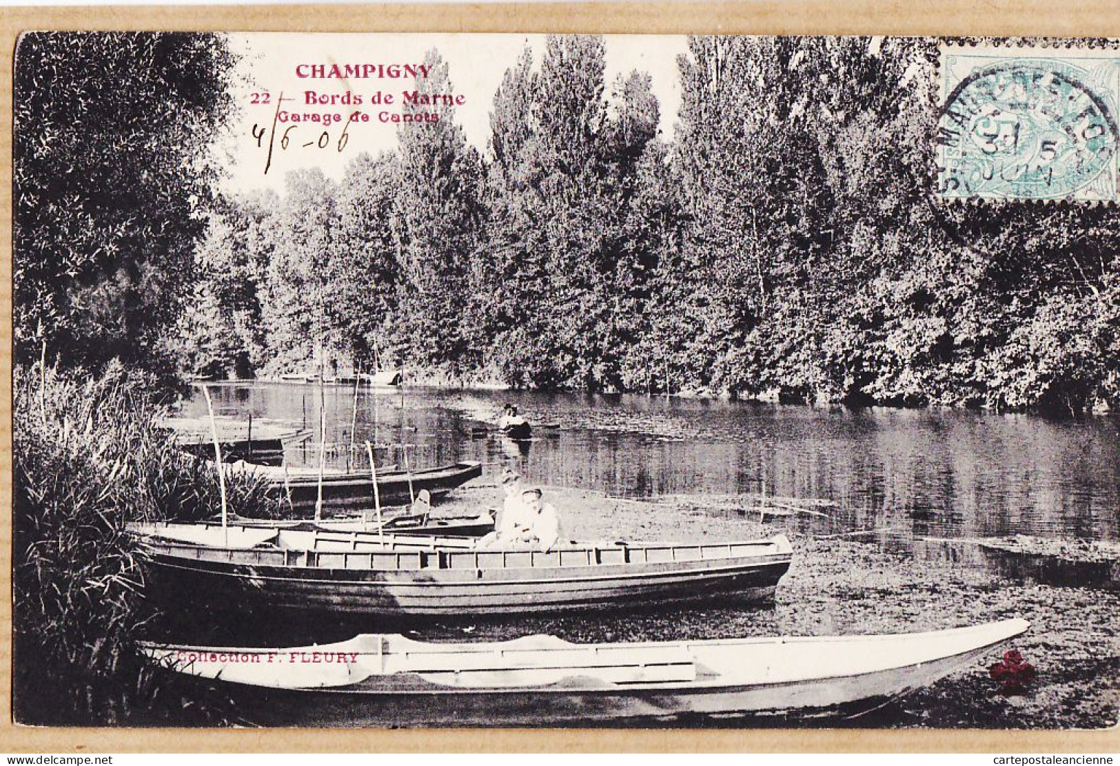 04937 / CHAMPIGNY (94) Bords De MARNE Garage De Canots 1906 à PIETREMENT Rue Lebouteux Paris-FLEURY 22 - Champigny Sur Marne