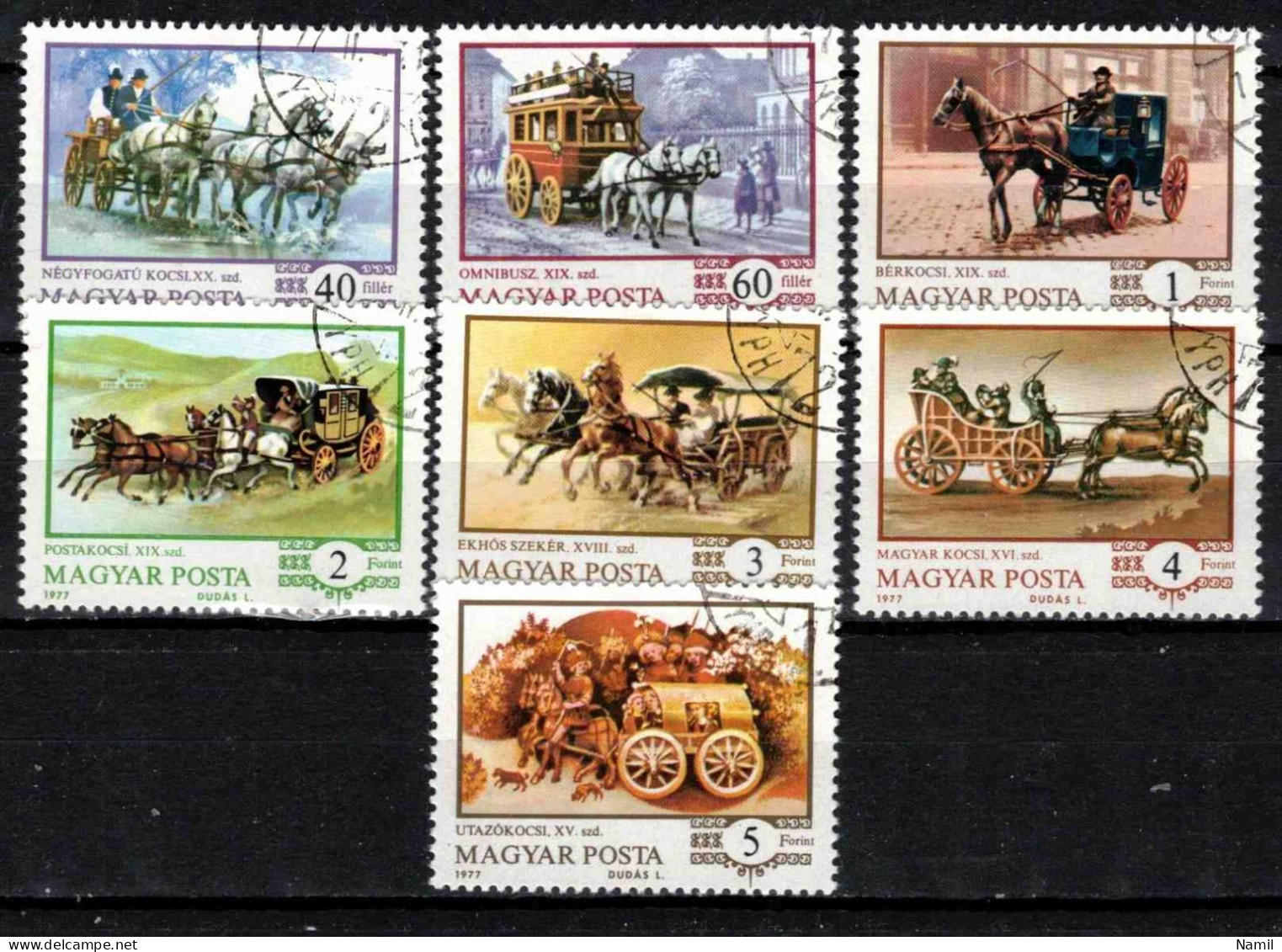 Hongrie 1977 Mi 3178-84 (Yv 2543-9), Obliteré - Used Stamps