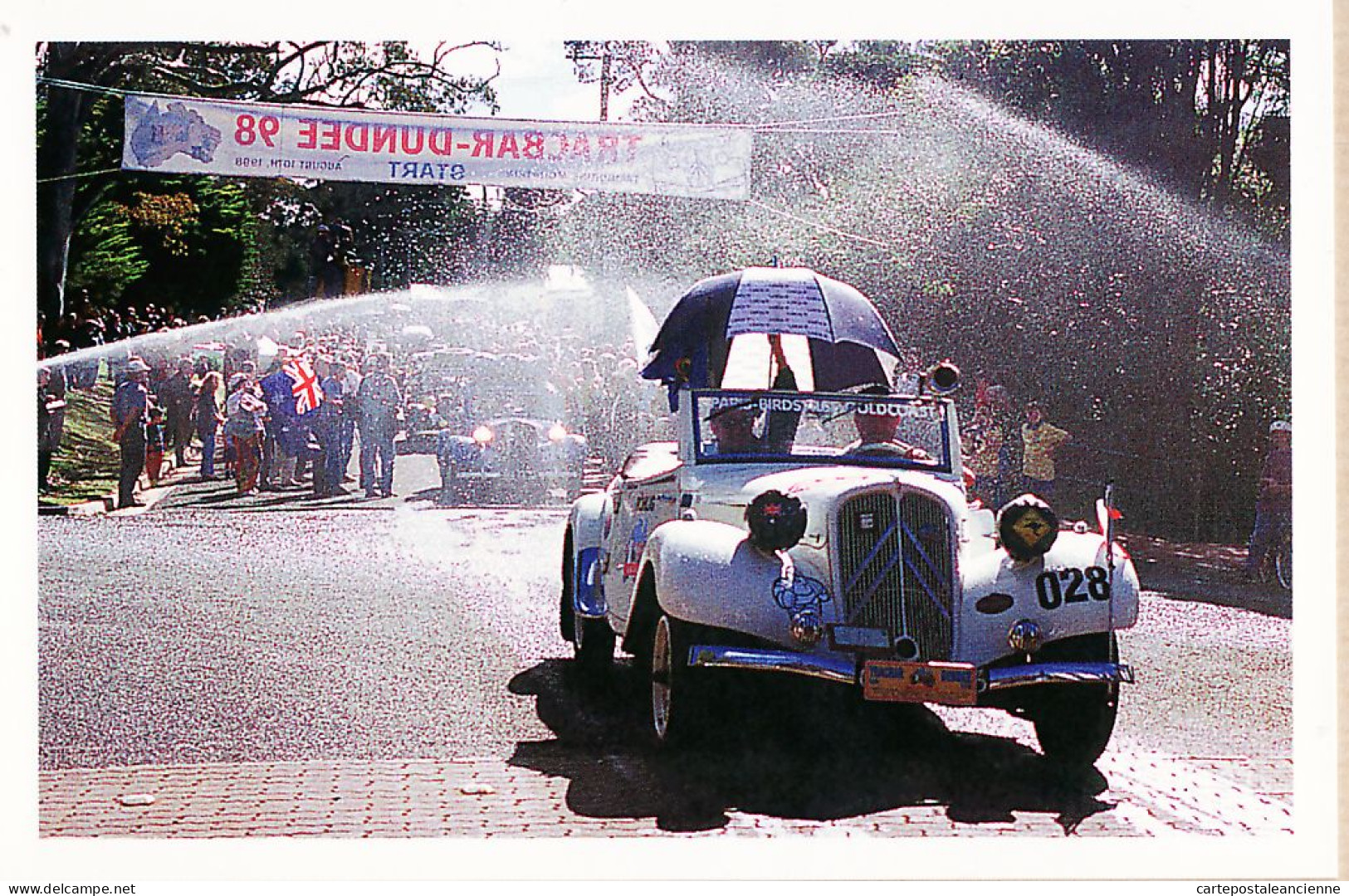 04820 / RARE Série Complète 8 CartePhoto TRACBAR Automobile TRACTION CITROEN 1er Rallye 1998 AUSTRALIE  - Autres & Non Classés