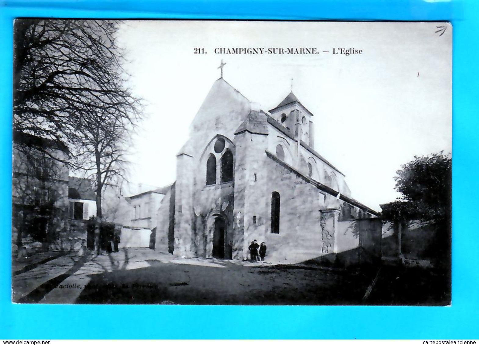 04935 / CHAMPIGNY Sur MARNE Val Marne L'EGLISE Place 1905 à O De MONTHIERRY Société Générale - FACIOLLE Le PERREUX 211 - Champigny Sur Marne