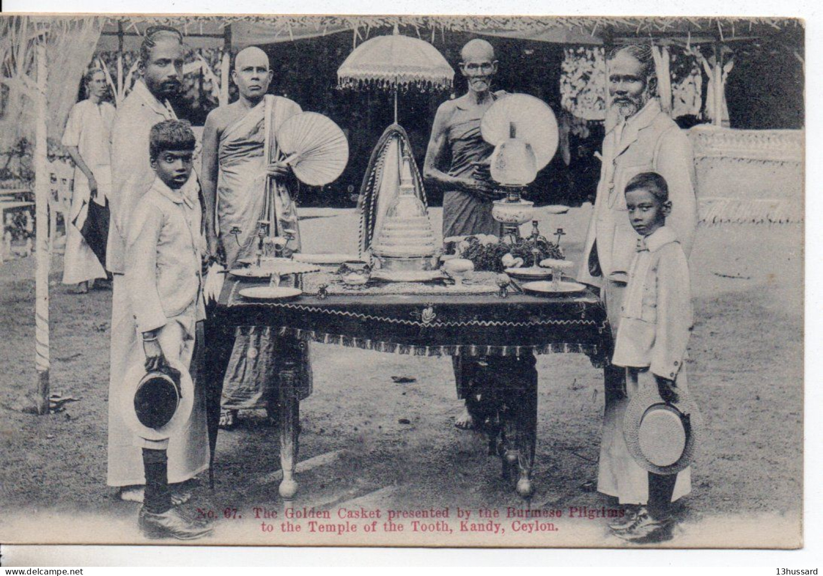 Carte Postale Ancienne Ceylan - Kandy. The Golden Casket Presented By The Burmese Pligrims To The Temple Of The Tooth - Sri Lanka (Ceilán)