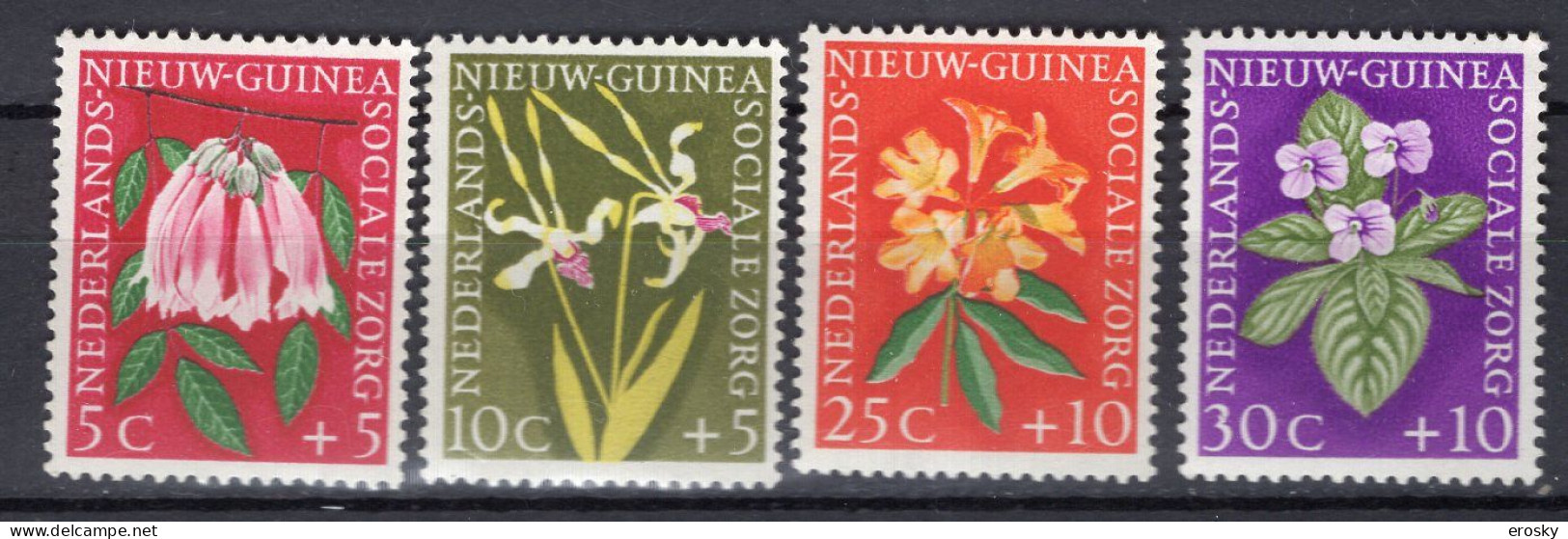 R0425 - NOUVELLE GUINEE NEERLANDAISE Yv N°52/55 ** FLEURS - Nederlands Nieuw-Guinea