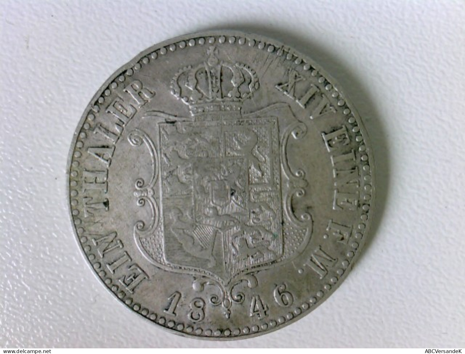Münze: 1 Tahler (Taler) Ernst August V G G König Von Hannover A, XVI Eine F. M. - Numismatica