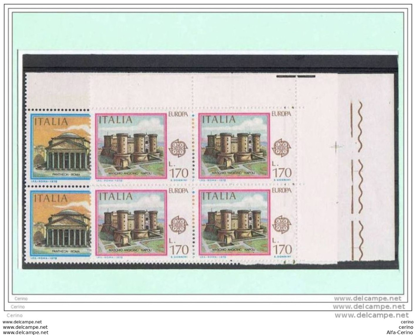 REPUBBLICA:  1978  EUROPA  -  S. CPL. 2  VAL. BL. 4  N. -  SASS. 1410/11 - 1978