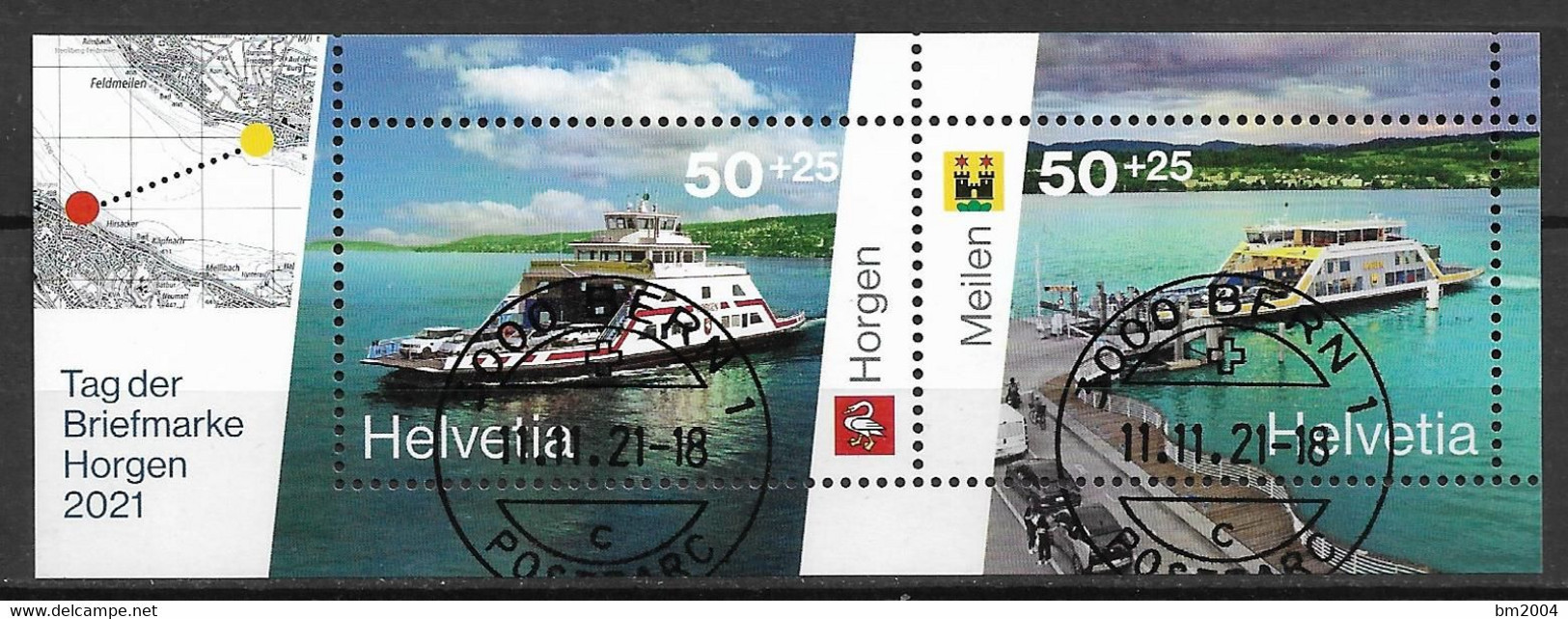 2021 Schweiz Mi.Bl. 80 FD- Used  Tag Der Briefmarke Horgen 2021 - Oblitérés