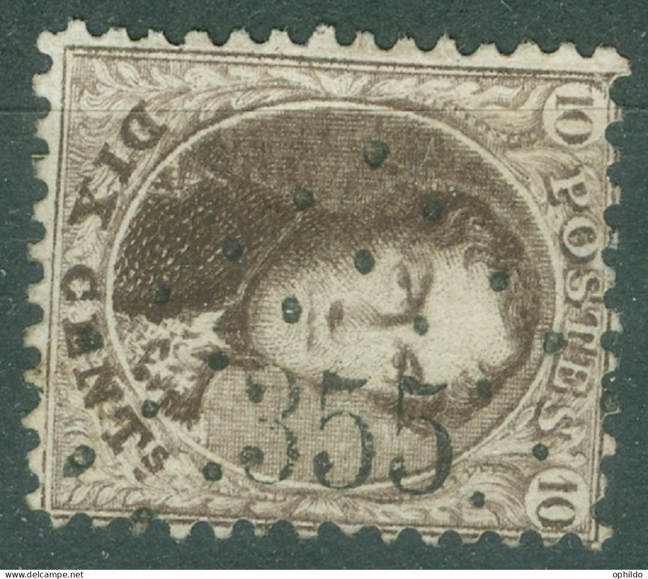 Belgique  Cob  14 Ob  TB  Obli   Lp 355 Theux  - 1863-1864 Medallions (13/16)
