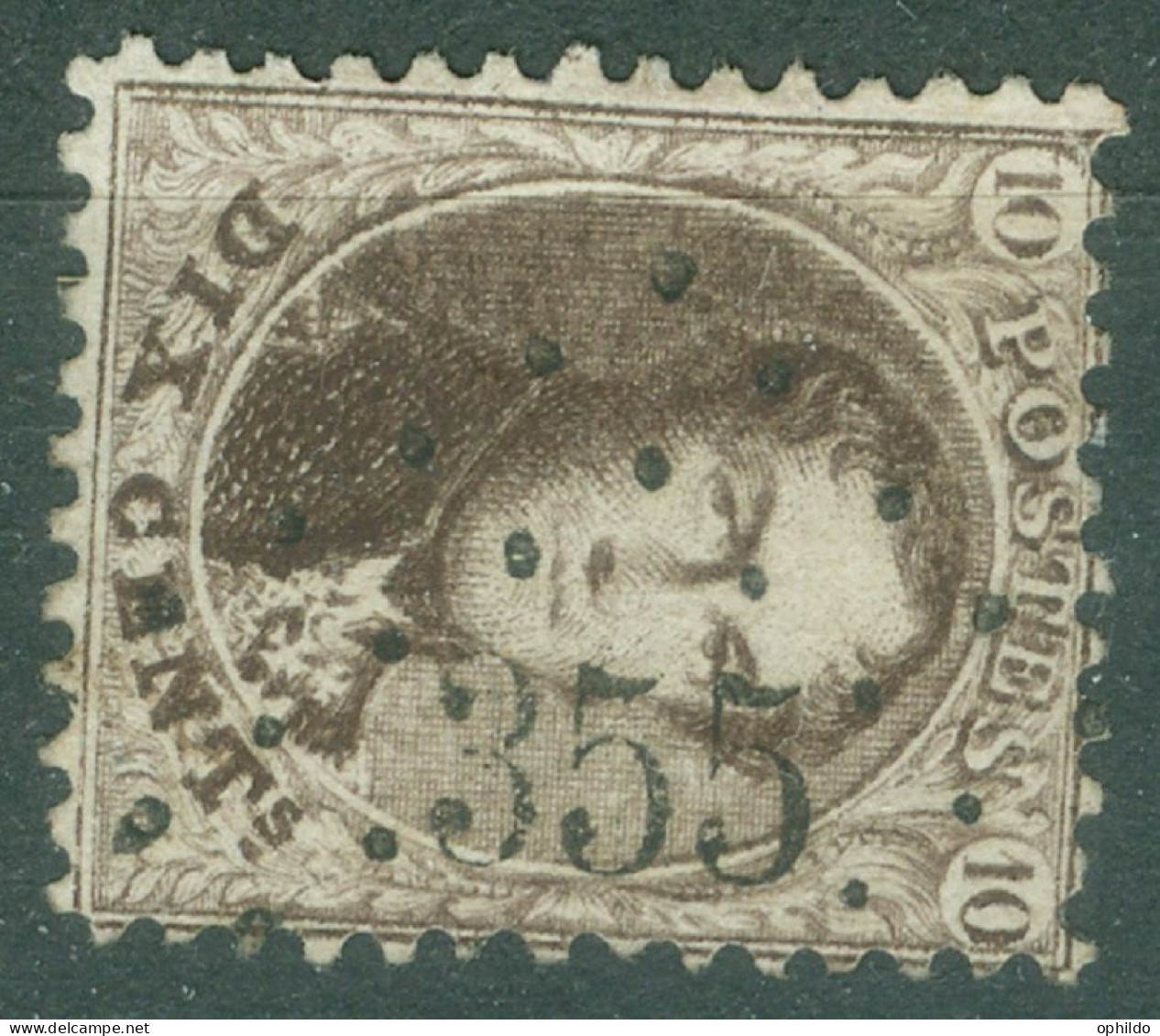 Belgique  Cob  14 Ob  TB  Obli   Lp 355 Theux  - 1863-1864 Médaillons (13/16)