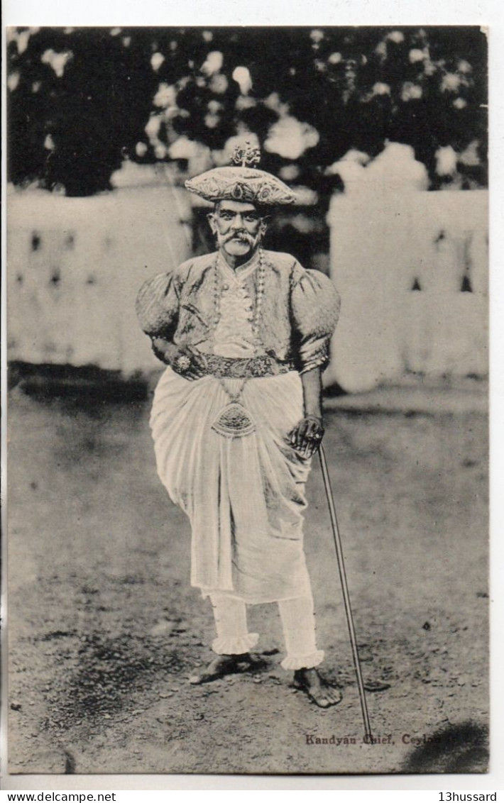 Carte Postale Ancienne Ceylan - Kandy. Kandyan Chief - Sri Lanka (Ceylon)