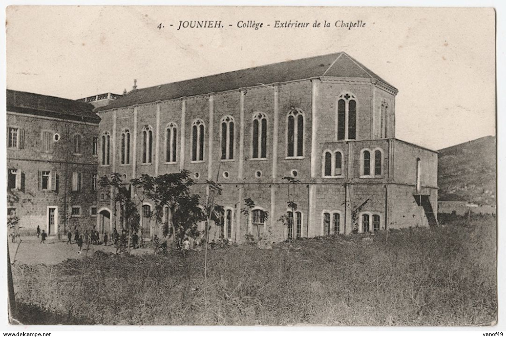 LIBAN - JOUNIEH - CPA - Collège - Extérieur De La Chapelle  - RARE - Liban