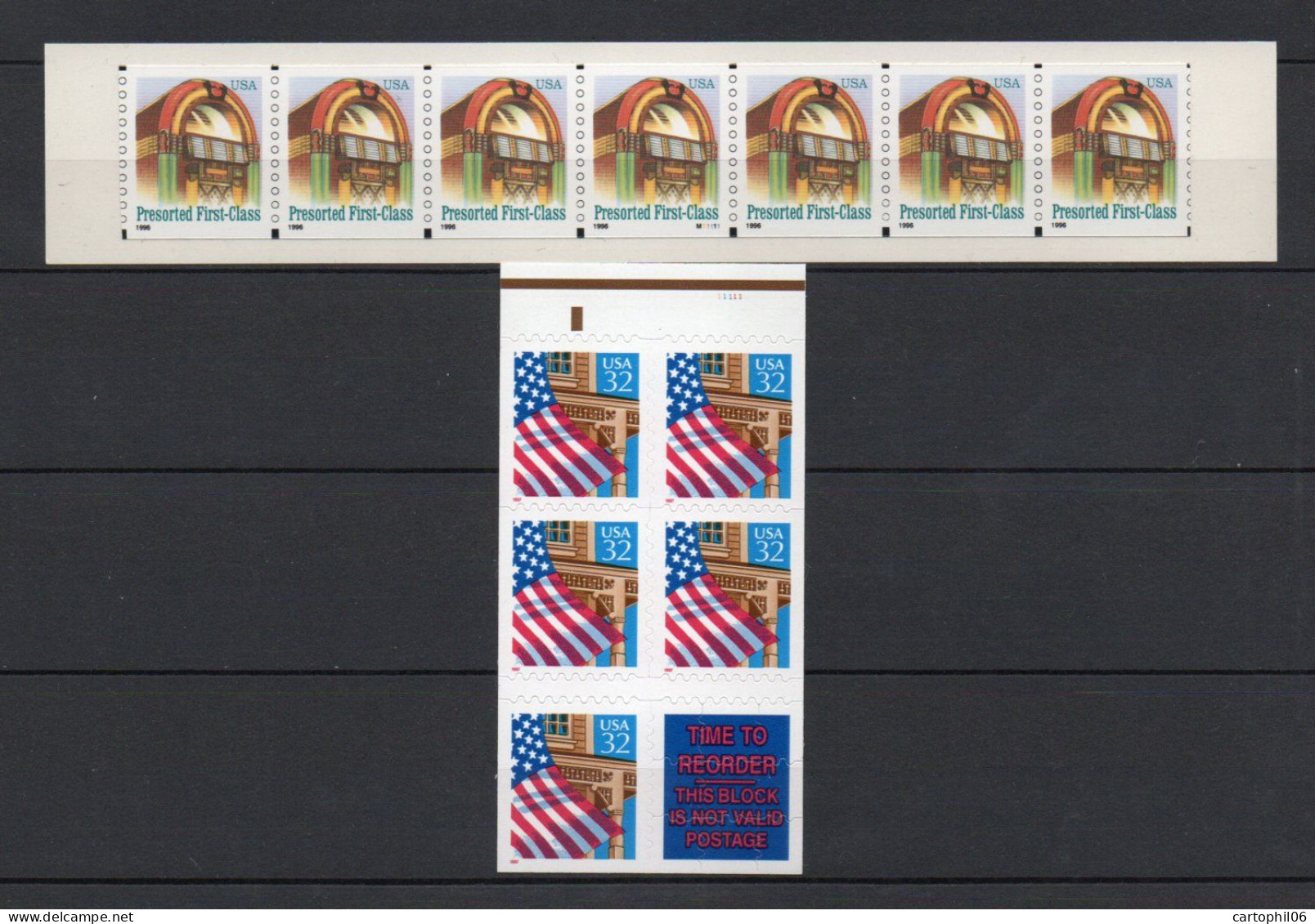 - USA N° 2578 (x5) + Préos 40 (x7) Neufs Autoadhésifs - Drapeau 1997 + Juke-boxe 1996 - - Unused Stamps