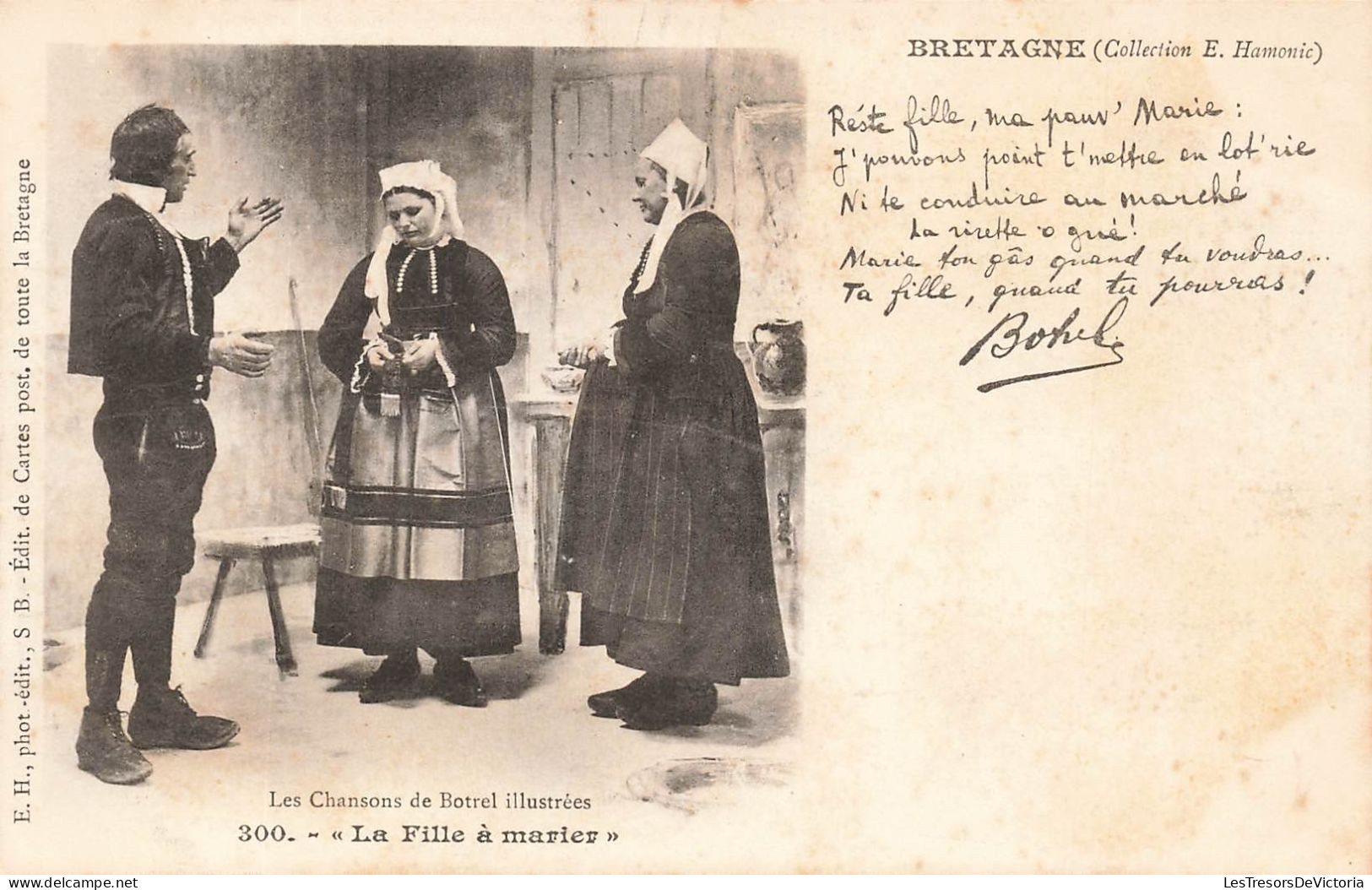 FOLKLORE - Musique - Les Chansons De Botrel Illustrées - La Fille à Marier - Carte Postale Ancienne - Music