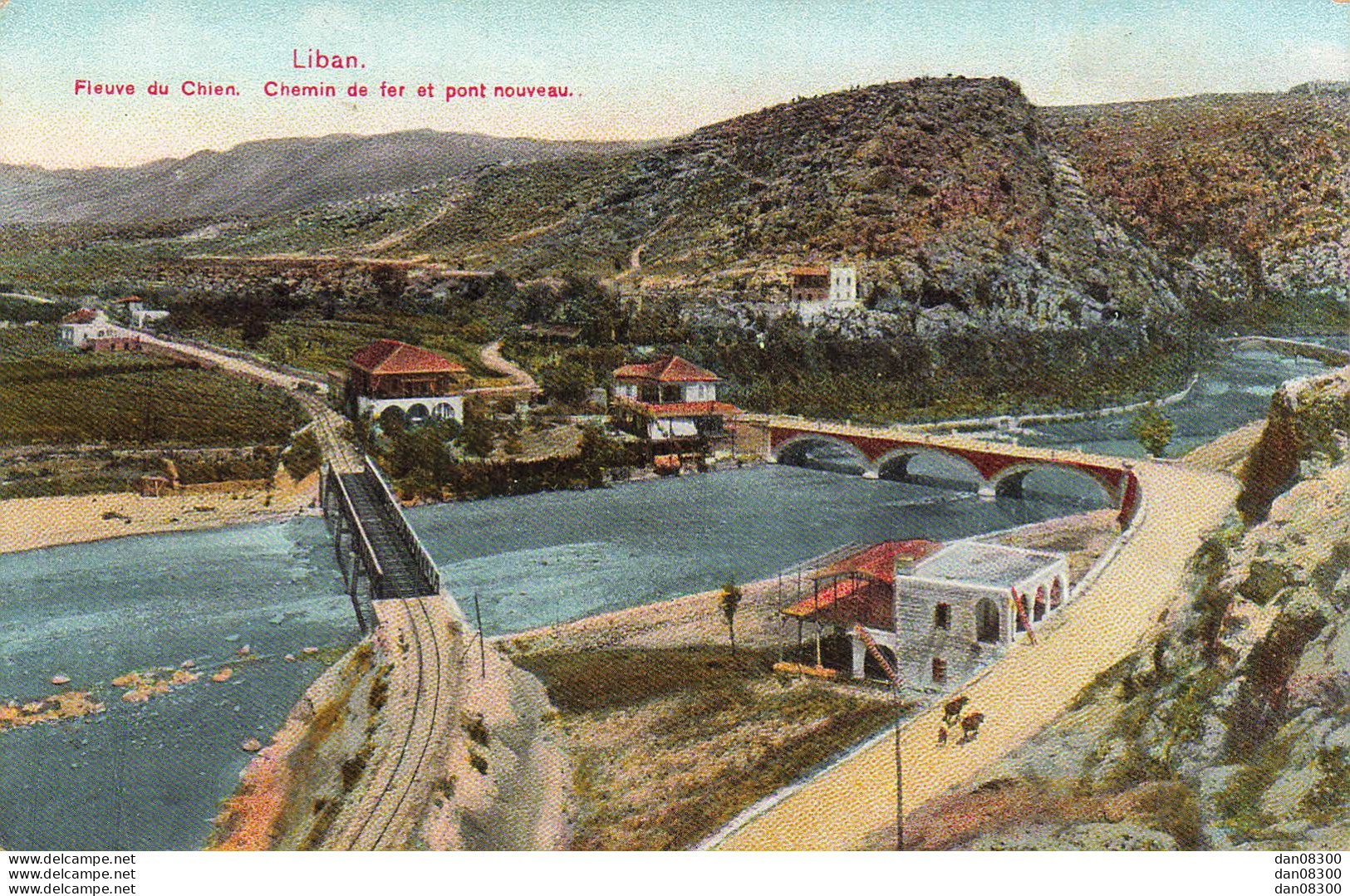 LIBAN FLEUVE DU CHIEN CHEMIN DE3 FER ET PONT NOUVEAU - Libanon