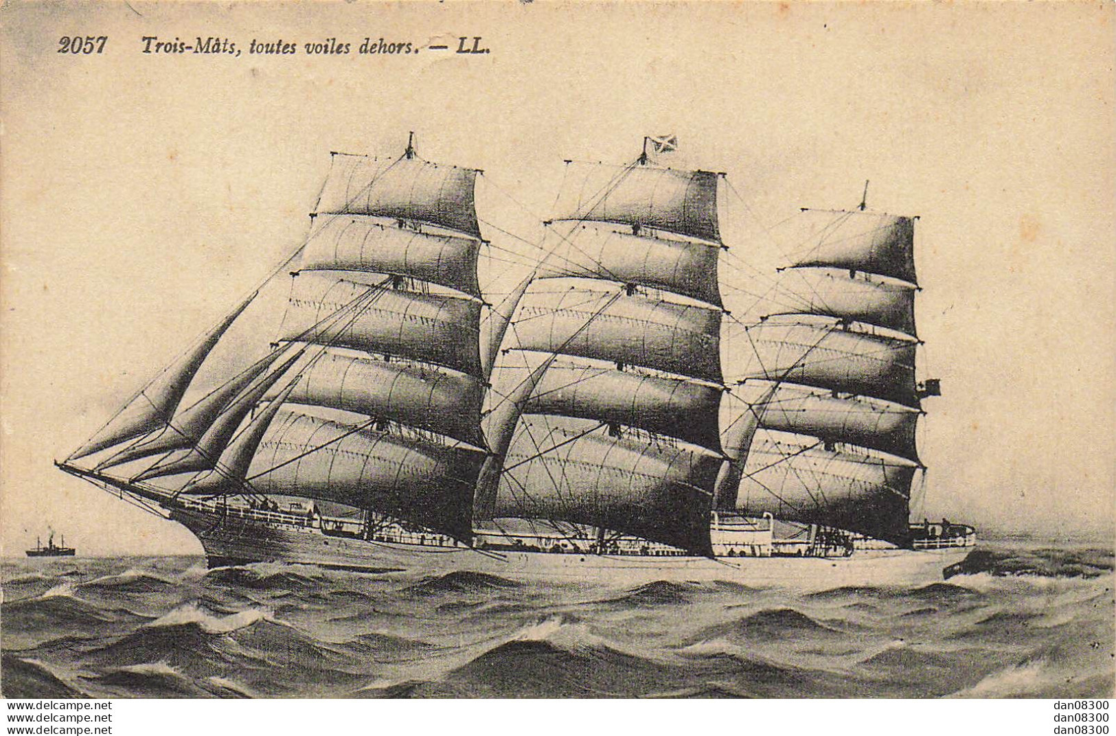 TROIS MATS TOUTES VOILES DEHORS - Sailing Vessels