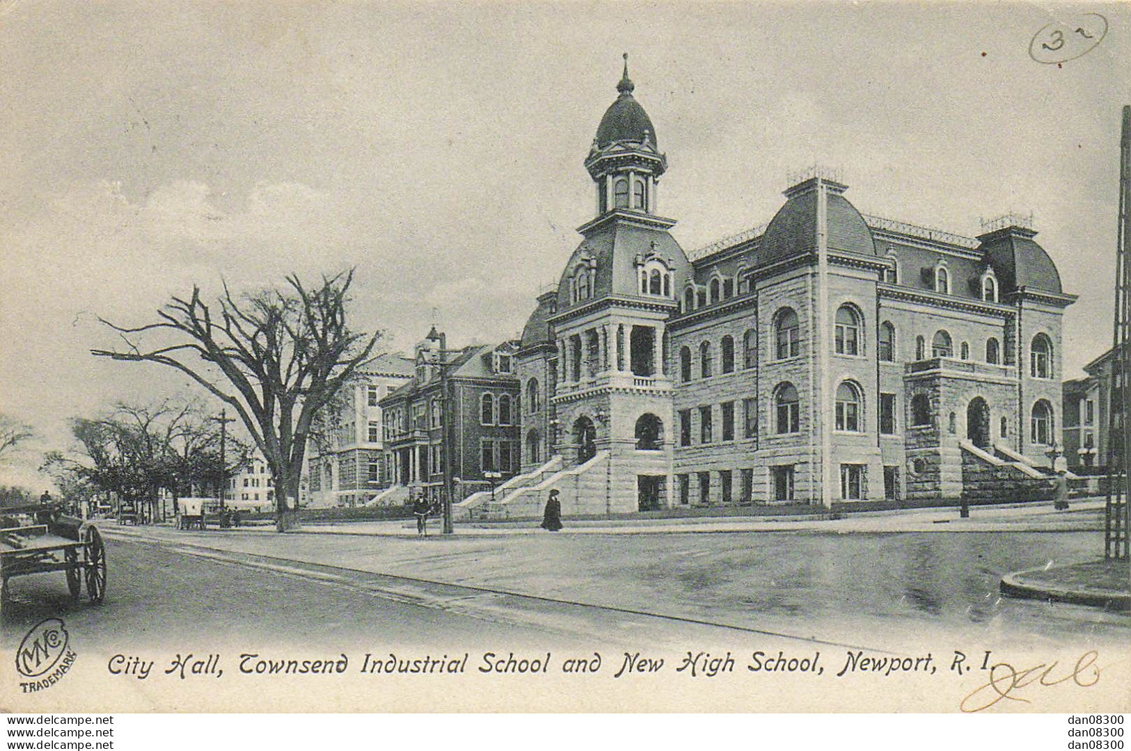 CITY HALL TOWNSEND INDUSTRIAL SCHOOL AND NEW HIGH SCHOOL NEWPORT RHODE ISLAND - Newport