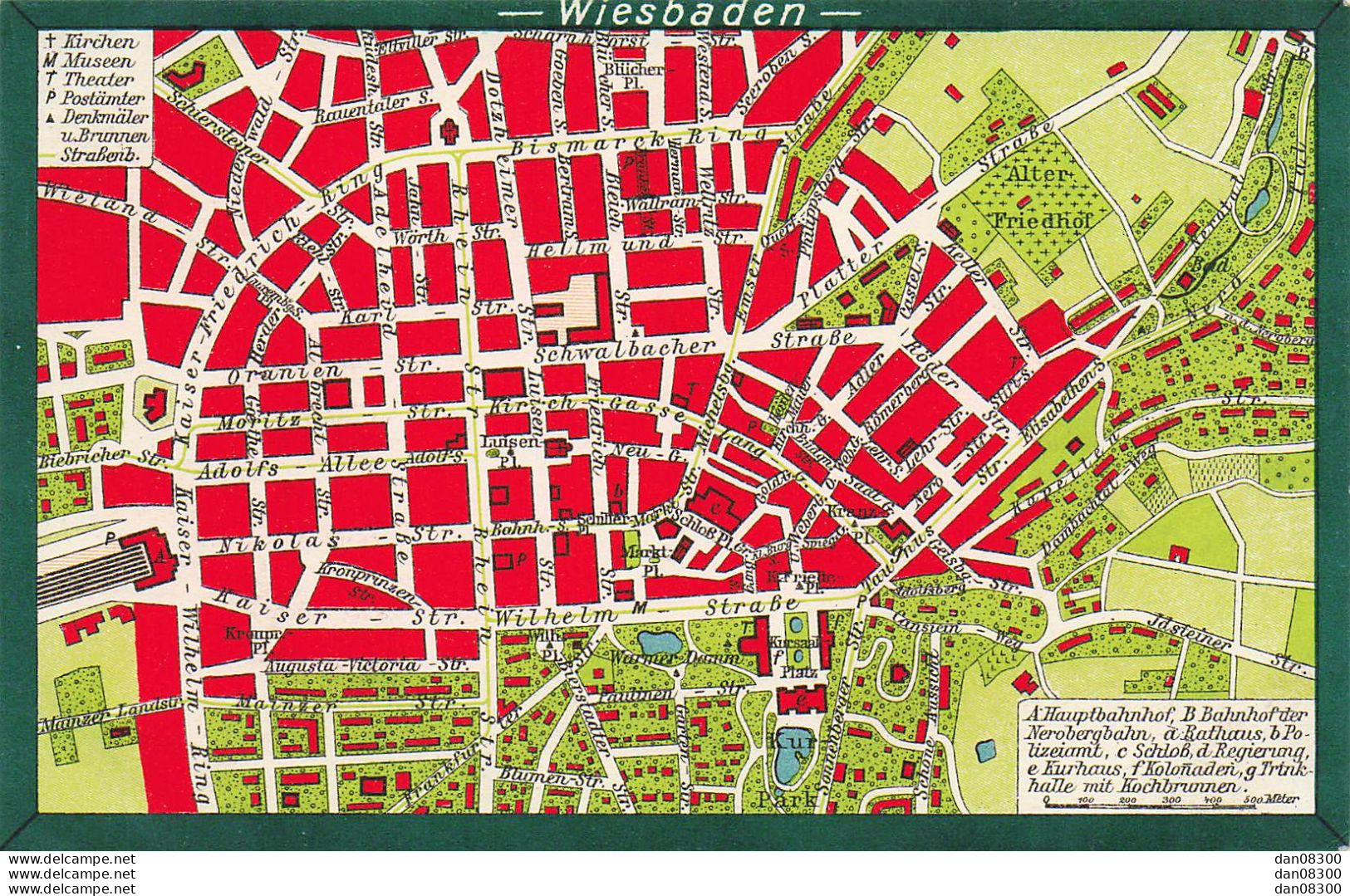 PLAN DE LA VILLE DE WIESBADEN - Carte Geografiche