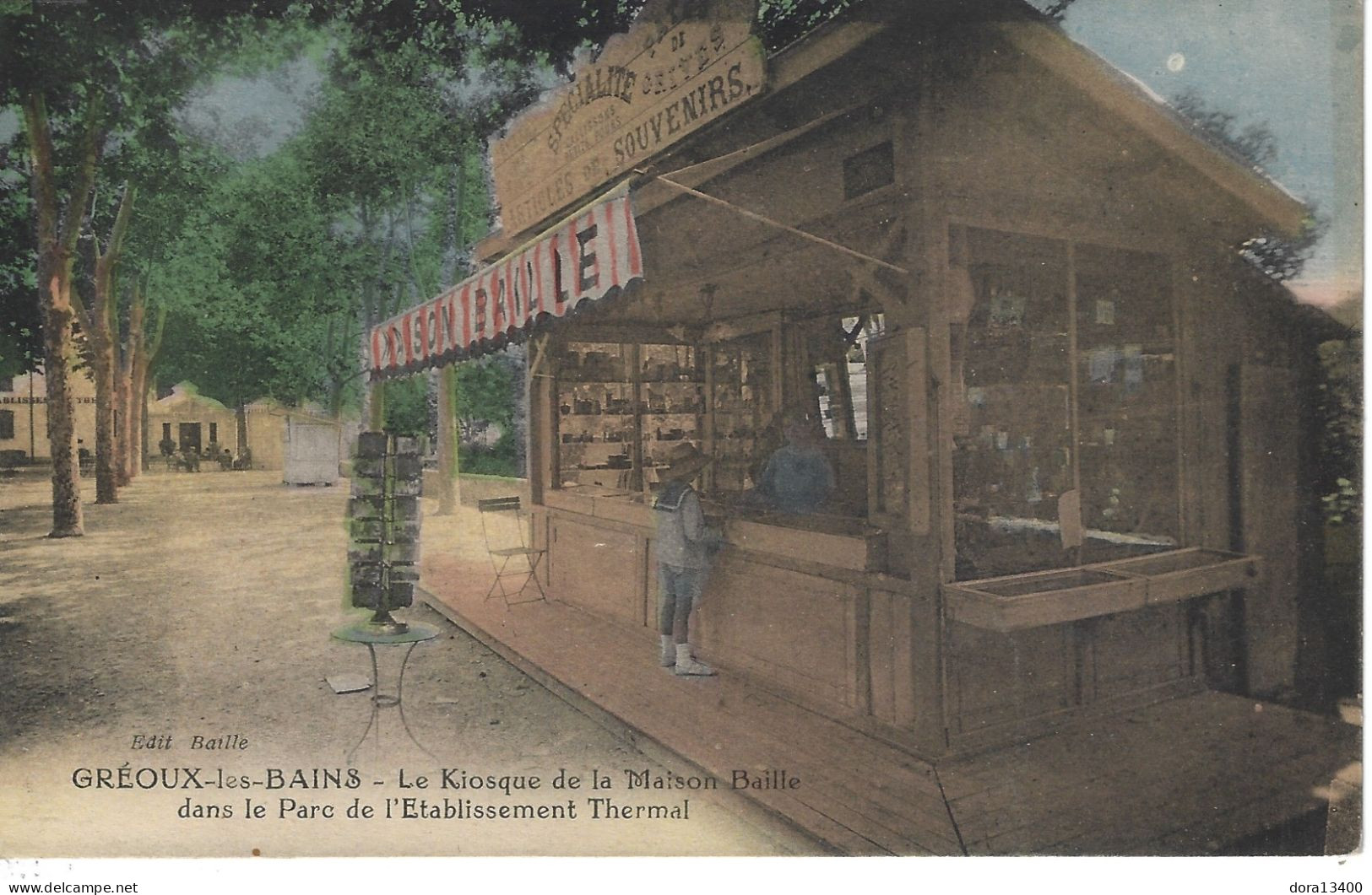 CPA04- GREOUX-LES-BAINS- Le Kiosque De La Maison Baille- Souvenirs Et Vente De Cartes Postales - Gréoux-les-Bains