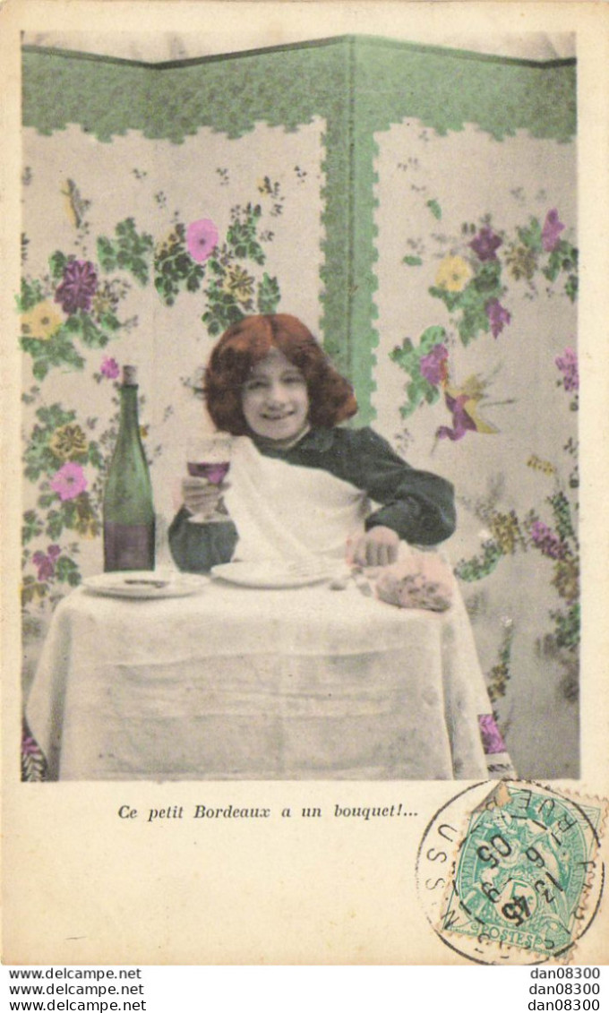 LA PREMIERE CIGARETTE ENFANT VIDE UNE BOUTEILLE DE VIN FUME SA PREMIERE CIGARETTE EST GRISE ET S'ENDORT - 5 - 99 Postcards