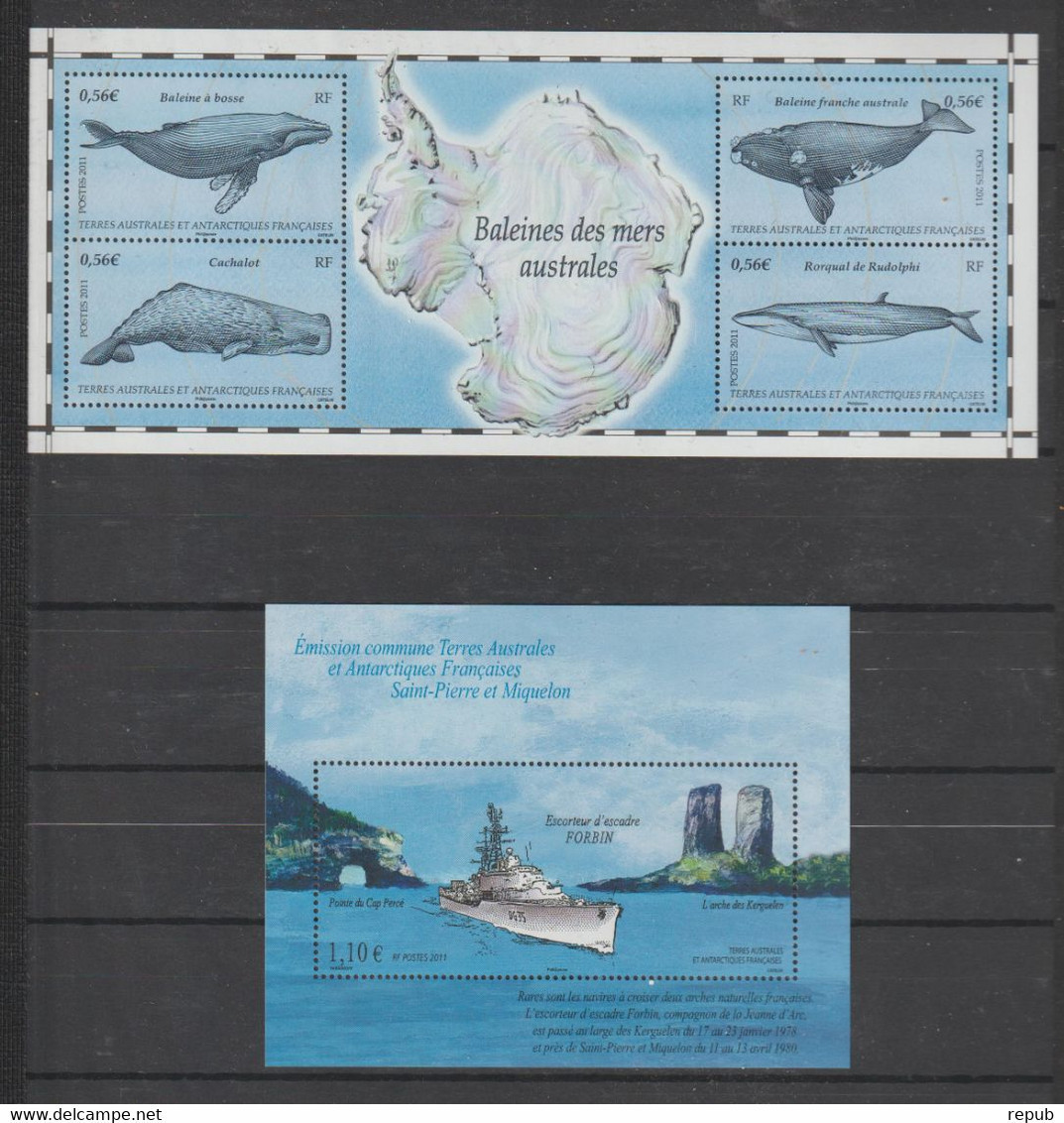 TAAF Année Complète 2011 578 à 601  ** MNH - Volledig Jaar