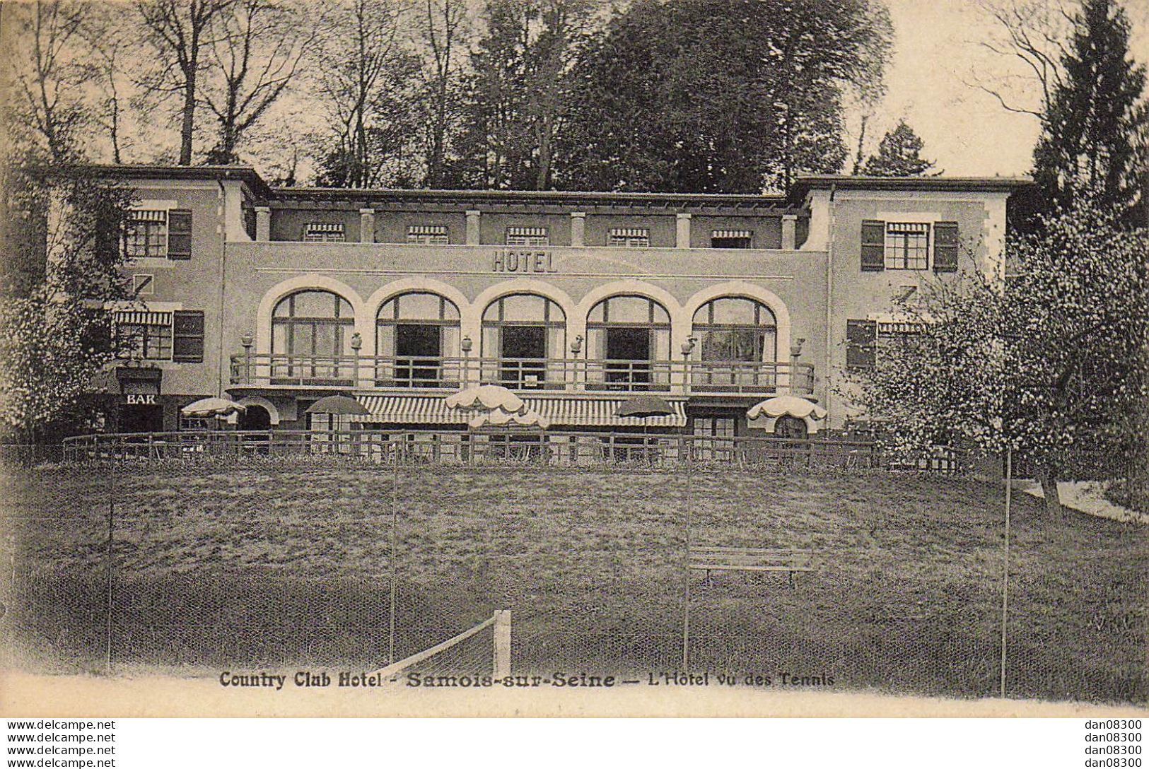 RARE  77 COUNTRY CLUB HOTEL SAMOIS SUR SEINE L'HOTEL VU DES TENNIS - Samois