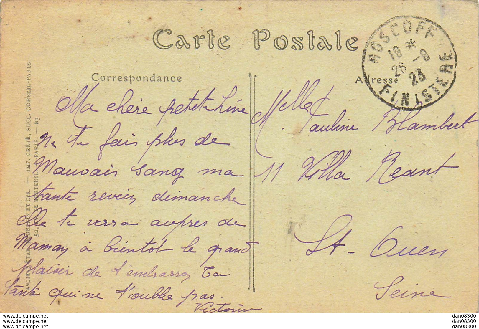 29 CARANTEC L'HOTEL DU KELENN CARTE N° 1626 - Carantec