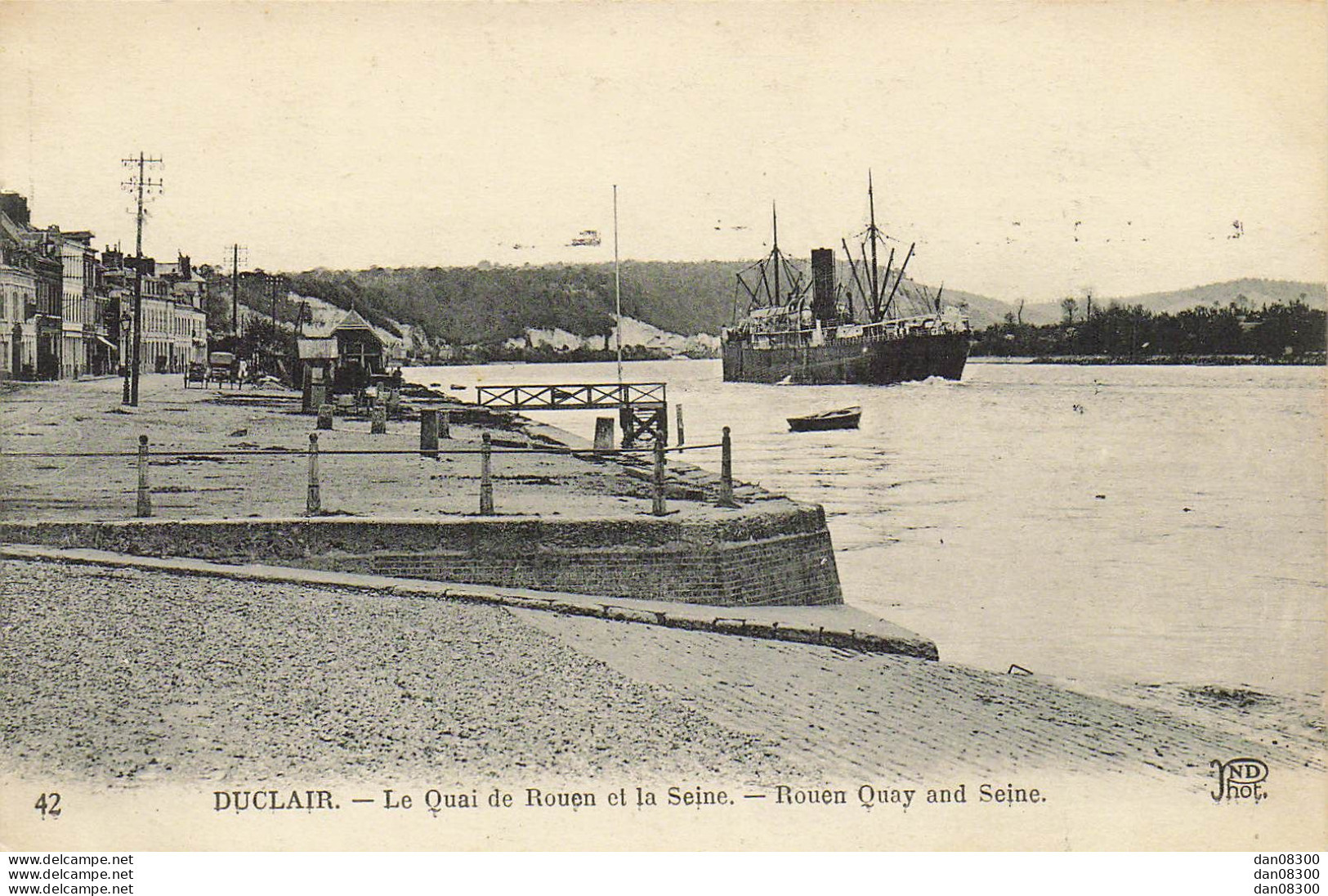 76 DUCLAIR LE QUAI DE ROUEN ET LA SEINE - Duclair