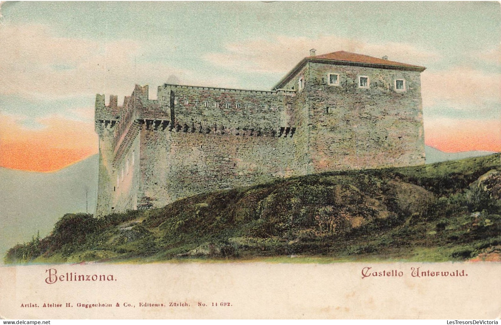 SUISSE - Bellinzona - Castello Underwald - Vue Panoramique Sur Un Château - à L'extérieur - Carte Postale Ancienne - Bellinzone