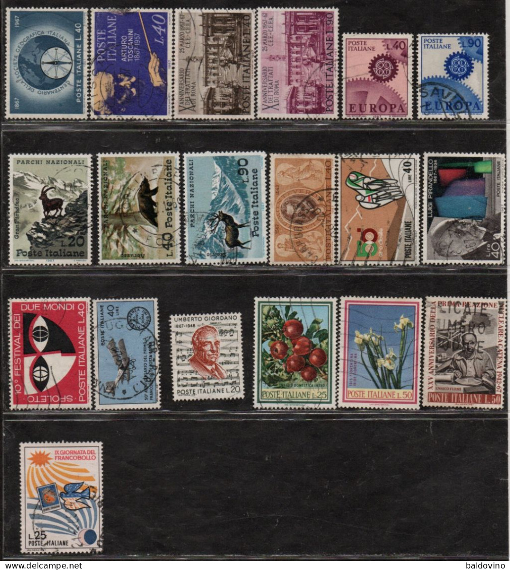 Italia 1967 Lotto 19 Esemplari (vedi Descrizione) - 1961-70: Afgestempeld
