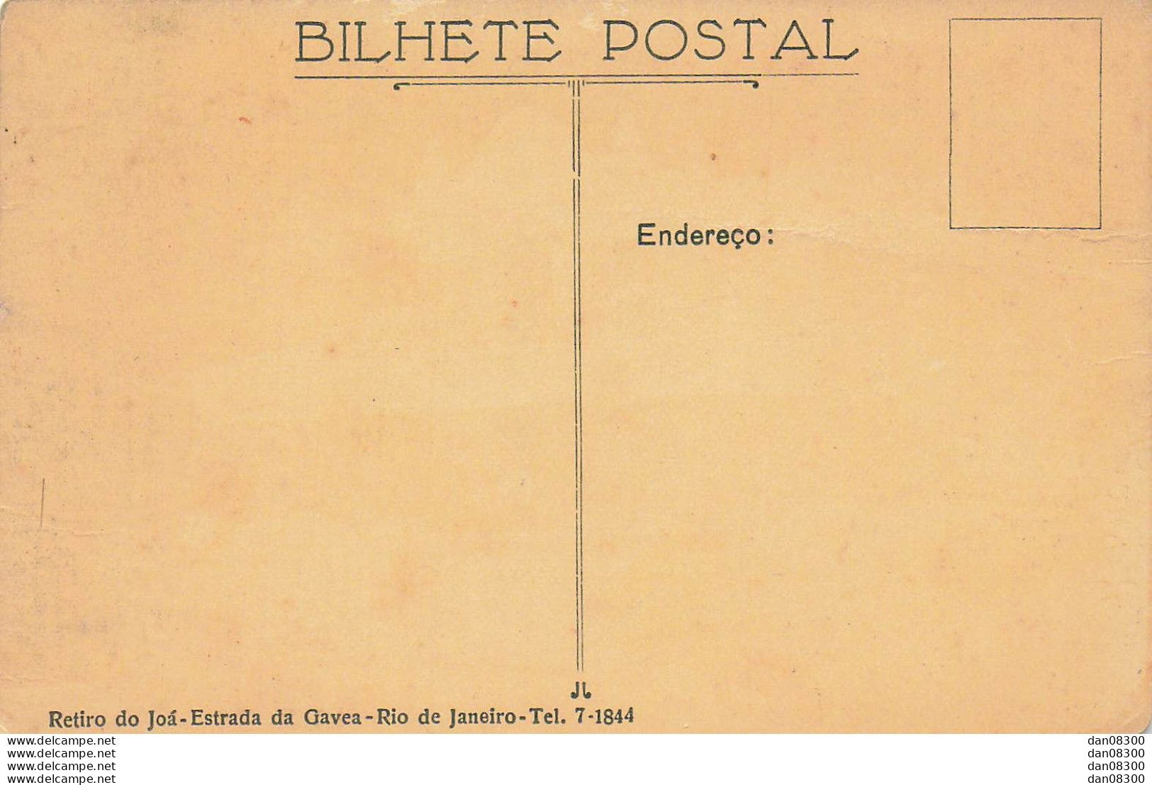 RARE  BRESIL RETIRO DO JOA ESTRADA DA GAVEA RIO DE JANEIRO TEL 7-1844 - Rio De Janeiro