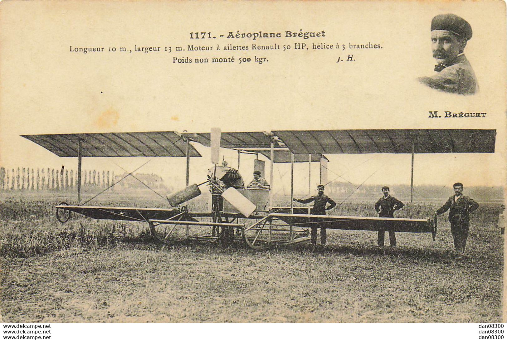 AEROPLANE BREGUET AVEC PHOTO DE MR BREGUET - ....-1914: Précurseurs